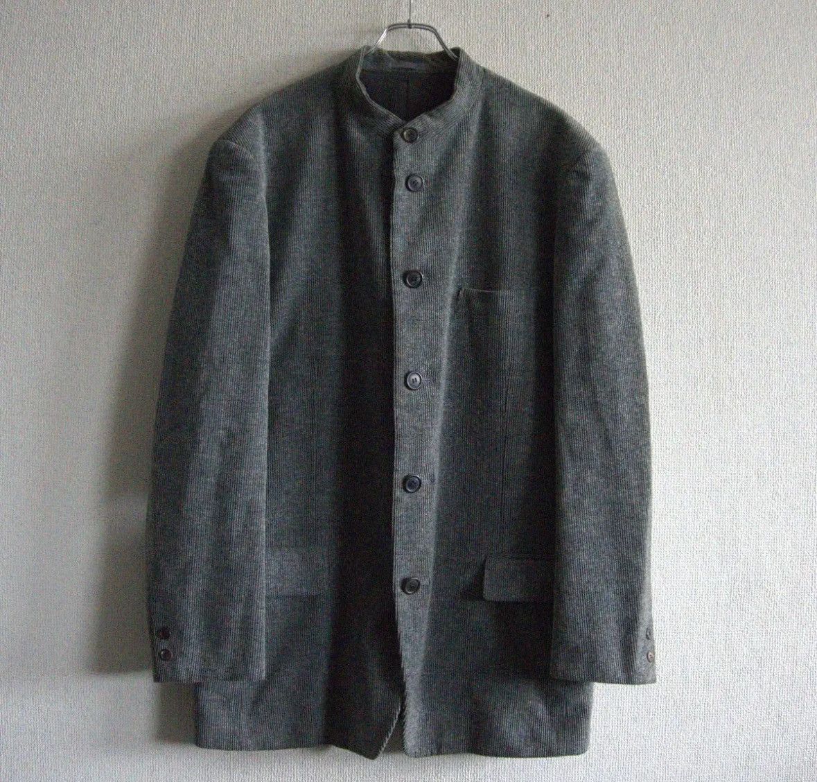 Issey Miyake ISSEY MIYAKE MEN 1996AW Collarless Jacket Size US XL / EU 56 / 4 - 1 Thumbnail