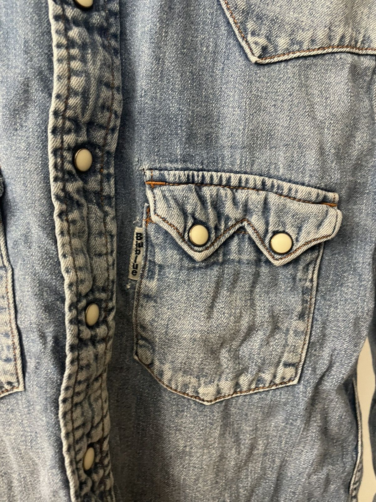 Blue Blue Japan × Japanese Brand Blue Blue Japan Stone Western Snap Button L/S Shirt Size US S / EU 44-46 / 1 - 3 Thumbnail