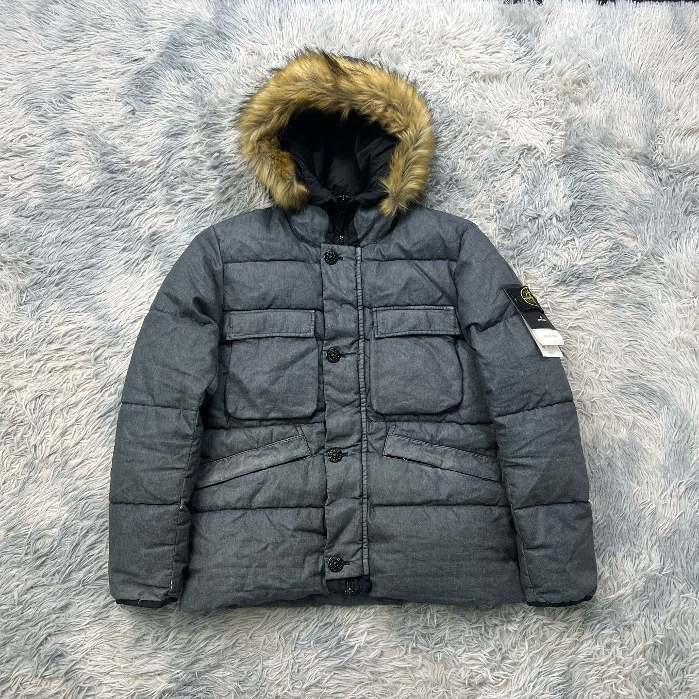Stone Island Stone Island Fur Collar Down Jacket Size US L / EU 52-54 / 3 - 1 Thumbnail