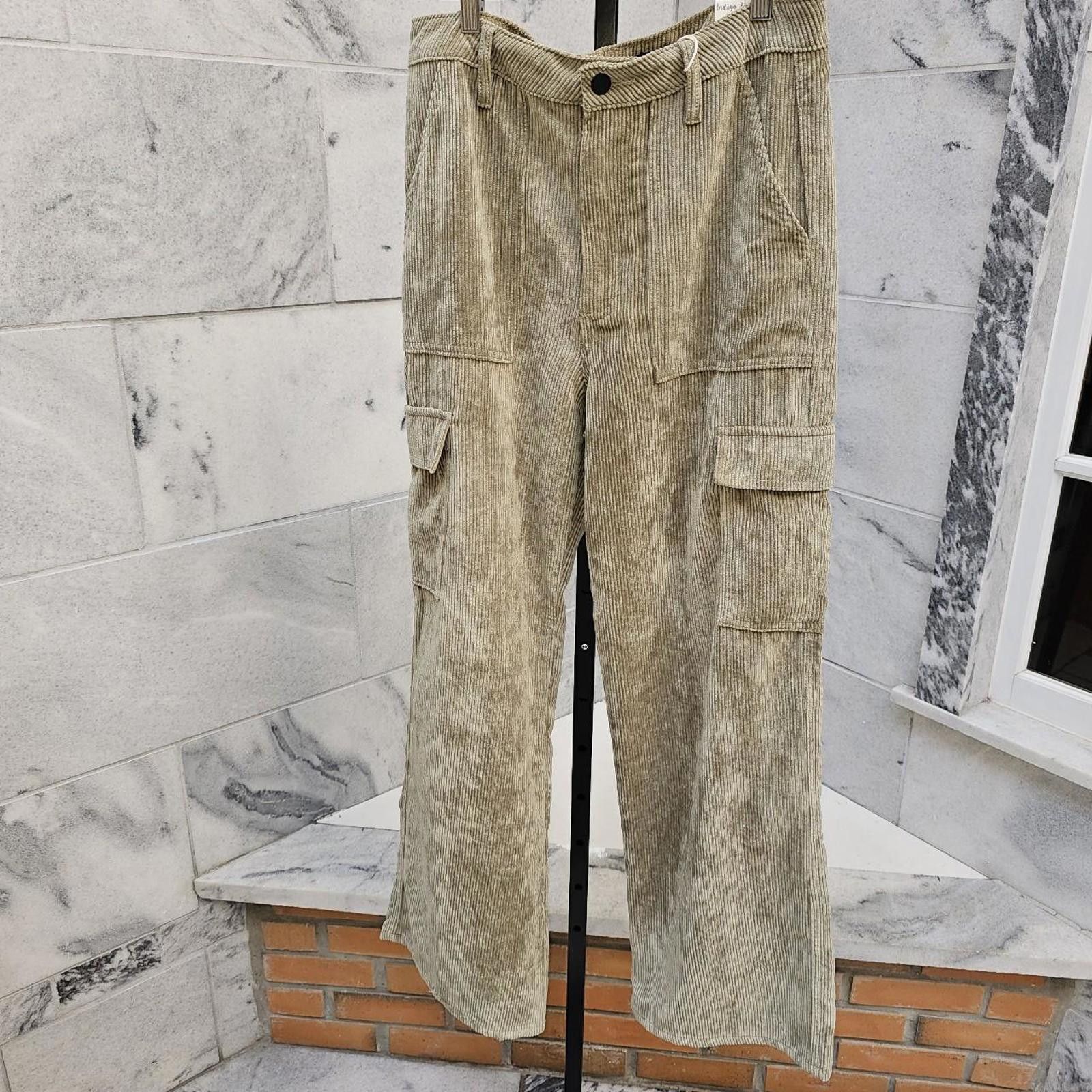 Other Women's Tan Corduroy Cargo Pants Size 29" - 7 Thumbnail