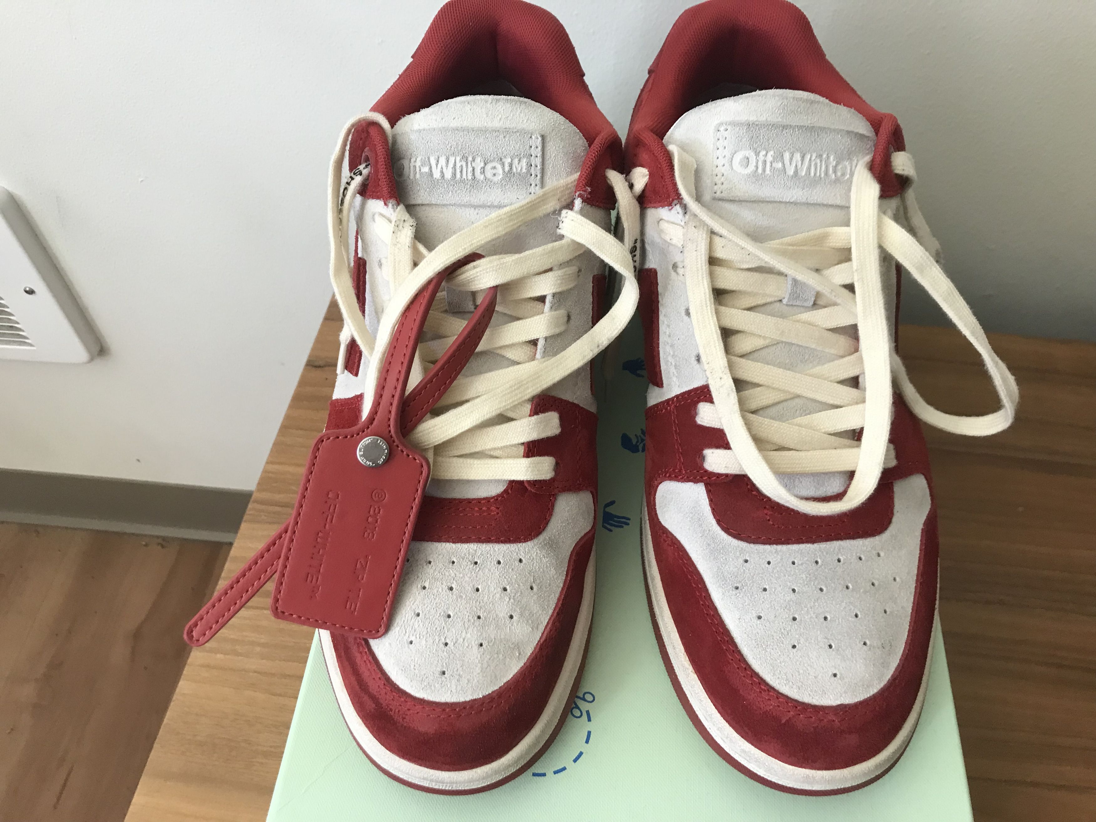 Off-White OFF WHITE "OUT OF OFFICE" VINTAGE SUEDE SNEAKERS Size US 11 / EU 44 - 7 Thumbnail