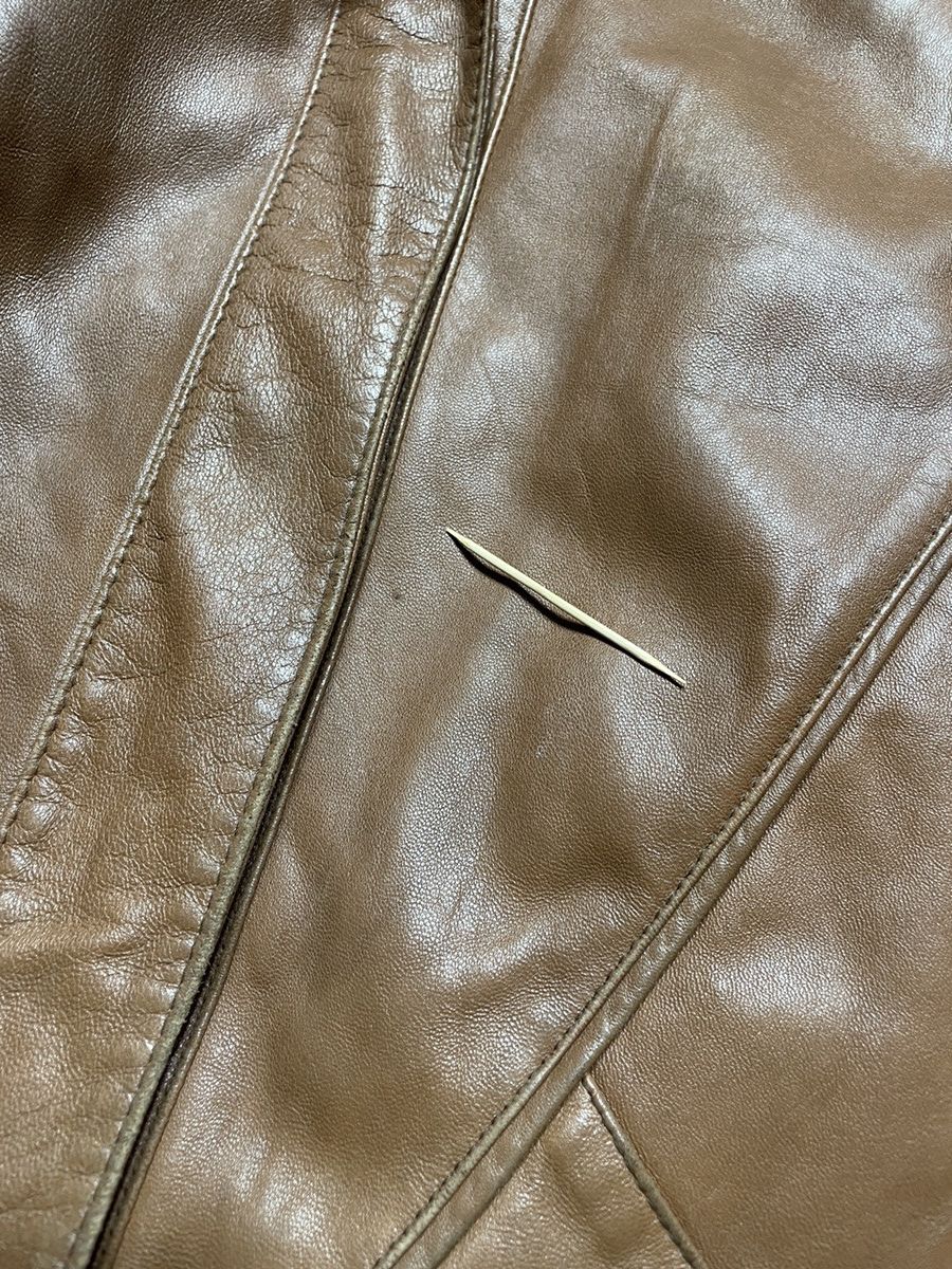 Vintage 🔥Offers🔥Vintage Y2K Real Genuine Leather Jacket Thick Rare Size XXL / US 16-18 / IT 52-54 - 11 Thumbnail