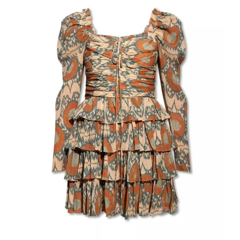 Ulla Johnson Ulla Johnson Naiya Ruffled Long Sleeve Mini Dress Nimbus Size XS / US 0-2 / IT 36-38 - 17 Thumbnail