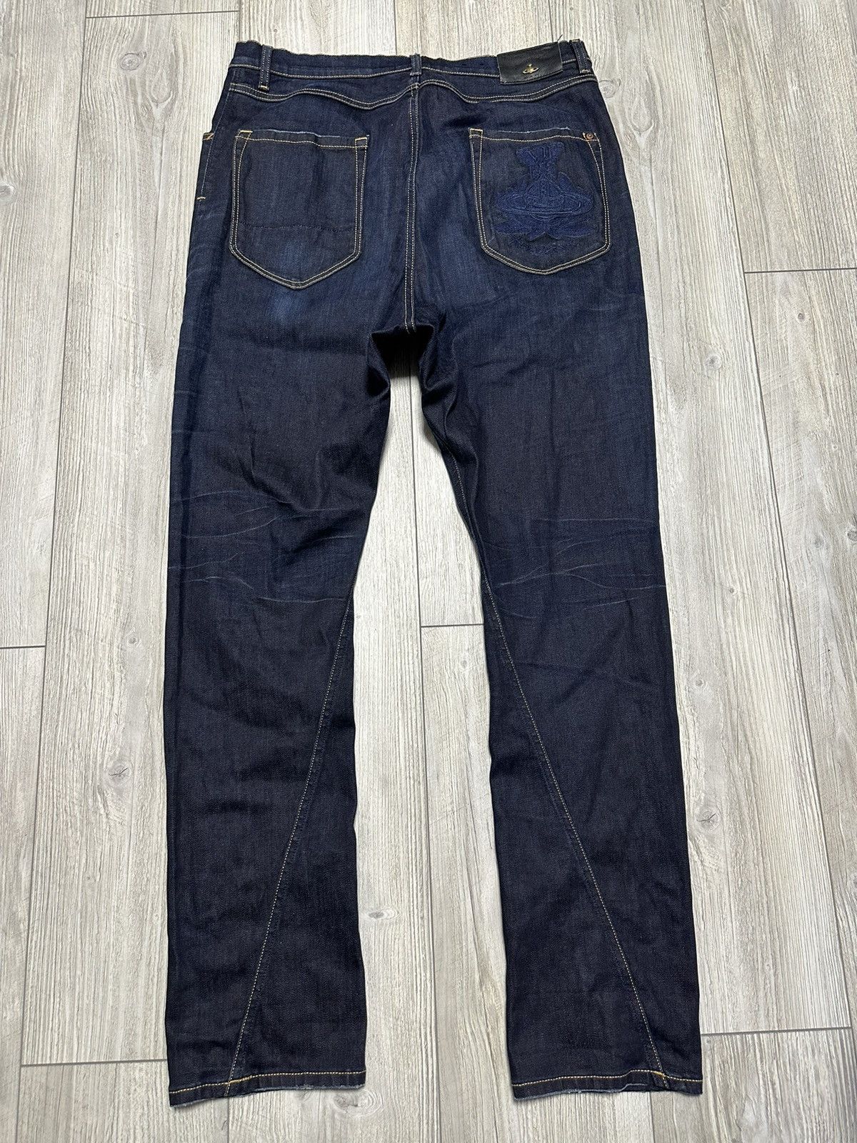 image of Vivienne Westwood Anglomania Denim Jeans Pants in Blue, Men's (Size 36)