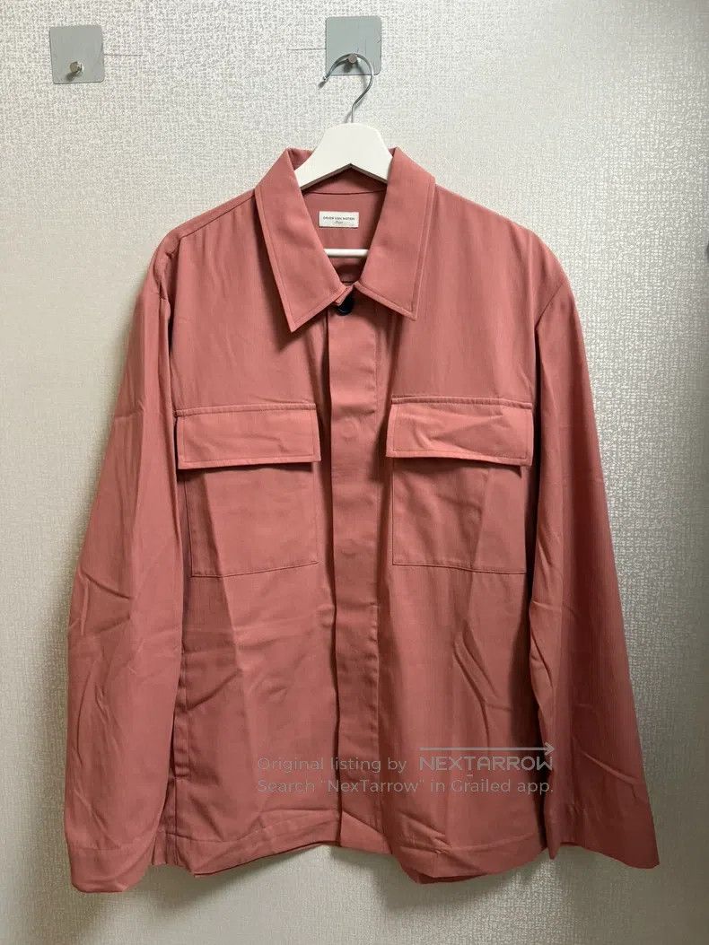 Dries Van Noten Dries Van Noten Salmon-colored long-sleeved shirt Size M / US 6-8 / IT 42-44 - 1 Thumbnail
