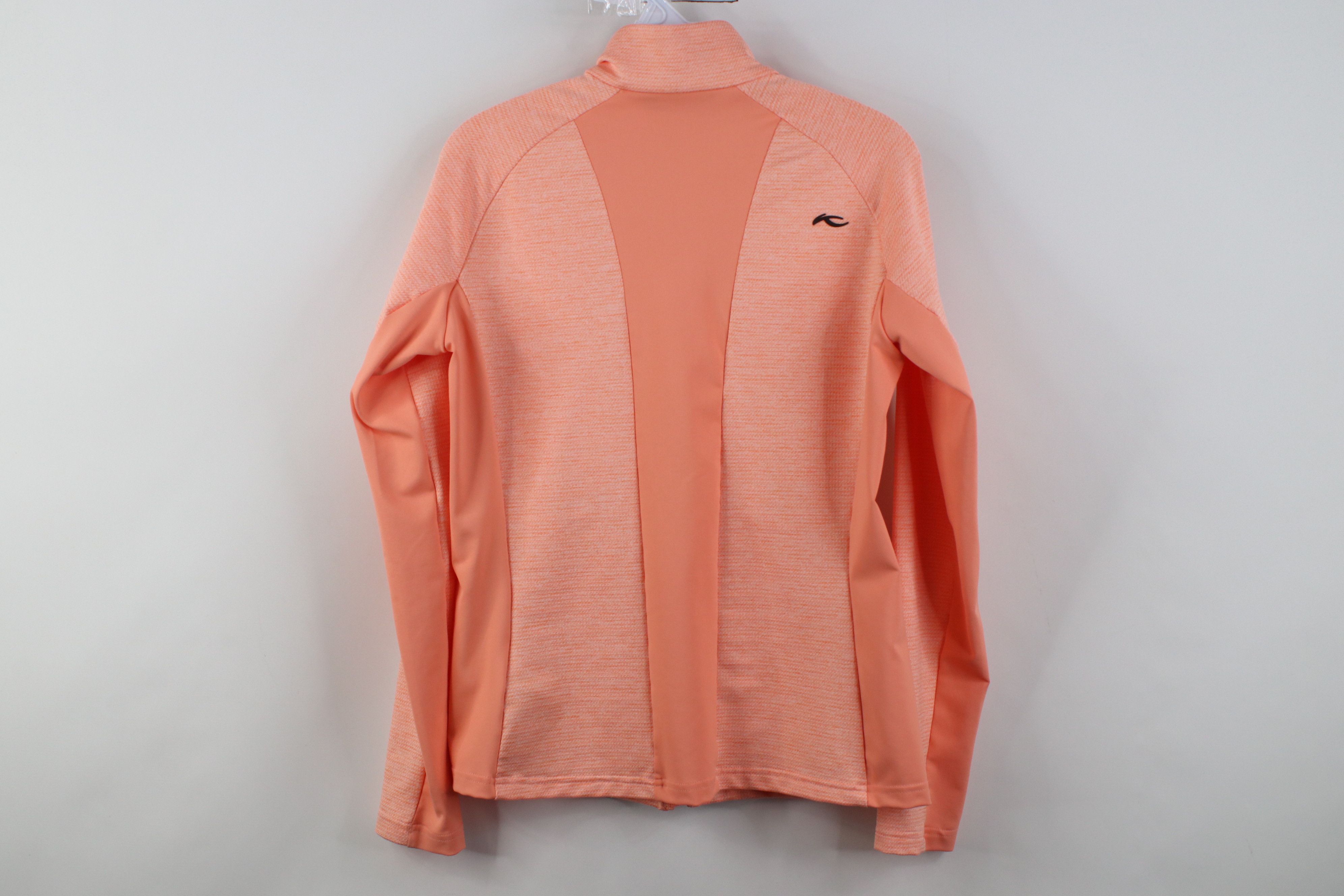 KJUS Kjus UPF 50 Knit Golf Golfing Full Zip Jacket Salmon Pink Size XS / US 0-2 / IT 36-38 - 12 Thumbnail