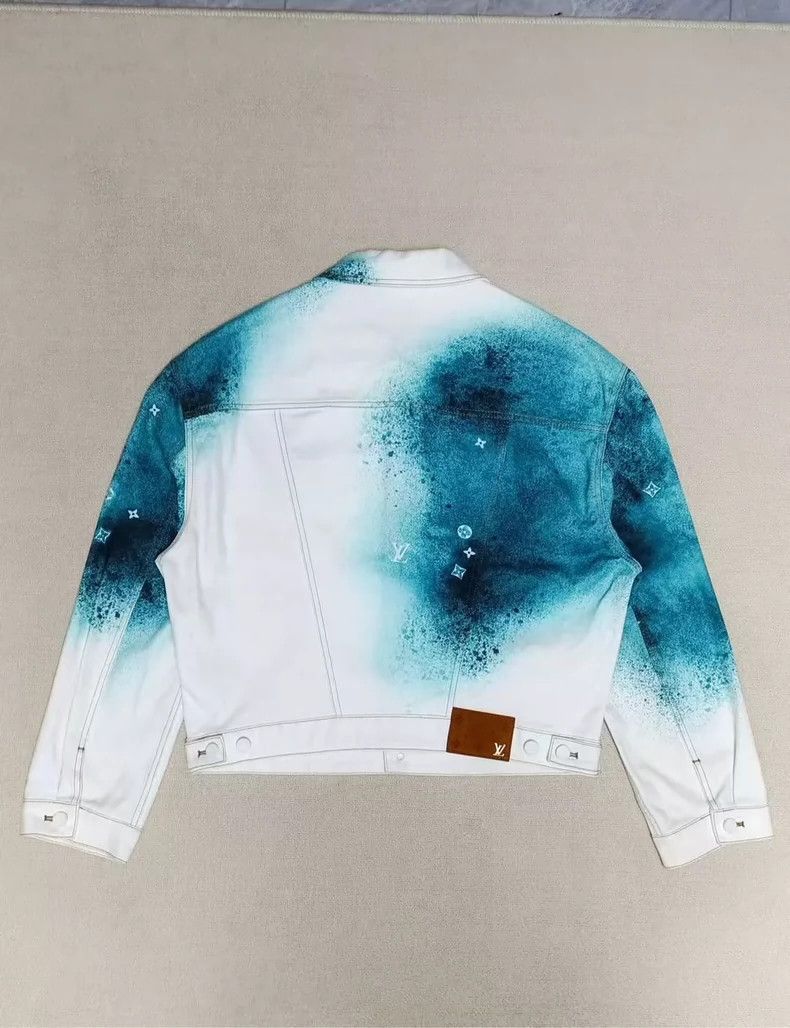 Louis Vuitton Louis Vuitton Starry Sky White and Blue Tie-Dye Splash-Ink Size US L / EU 52-54 / 3 - 2 Thumbnail