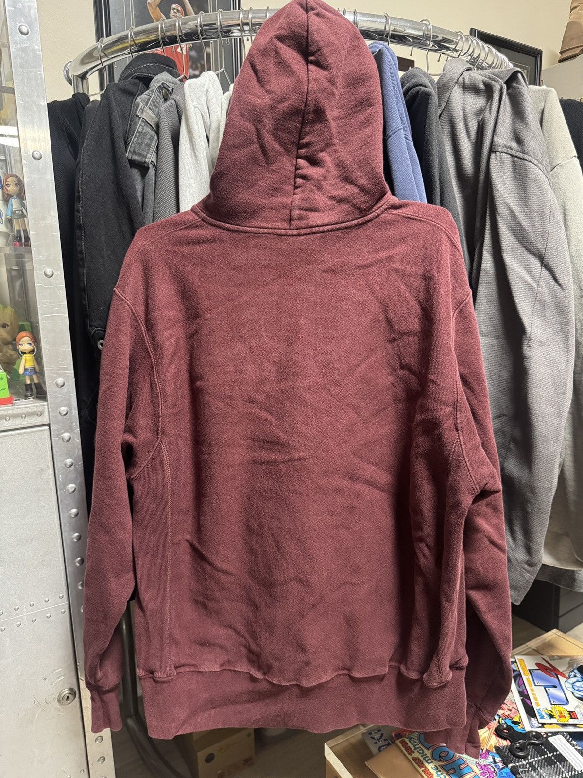 Champion × MoMA MoMA Champion Reverse Weave Hoodie Sweatshirt Maroon Navy Size US L / EU 52-54 / 3 - 5 Thumbnail