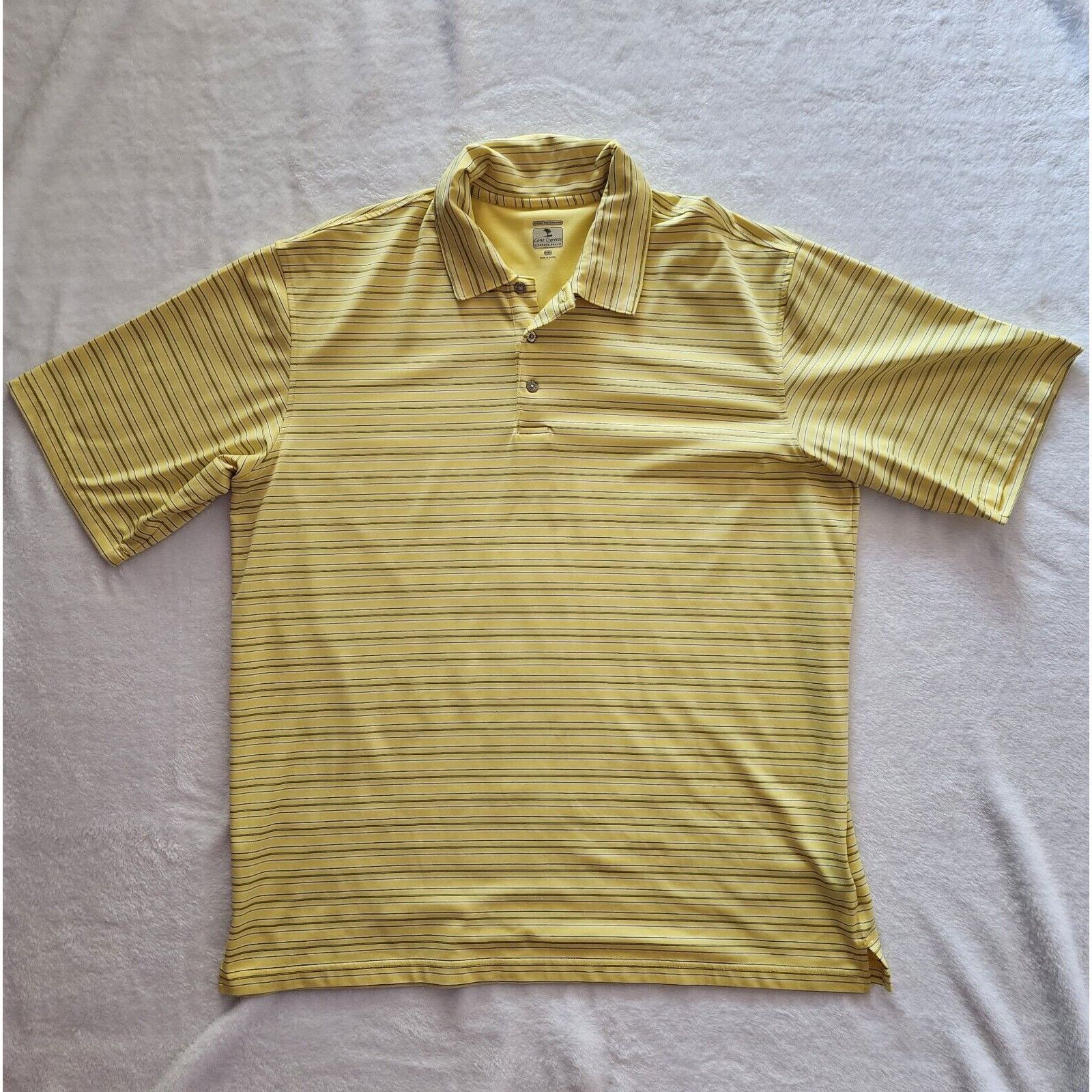 Other Lone Cyprus Yellow Polo Shirt Golf Luxury Performance Stripe Size US XXL / EU 58 / 5 - 1 Thumbnail