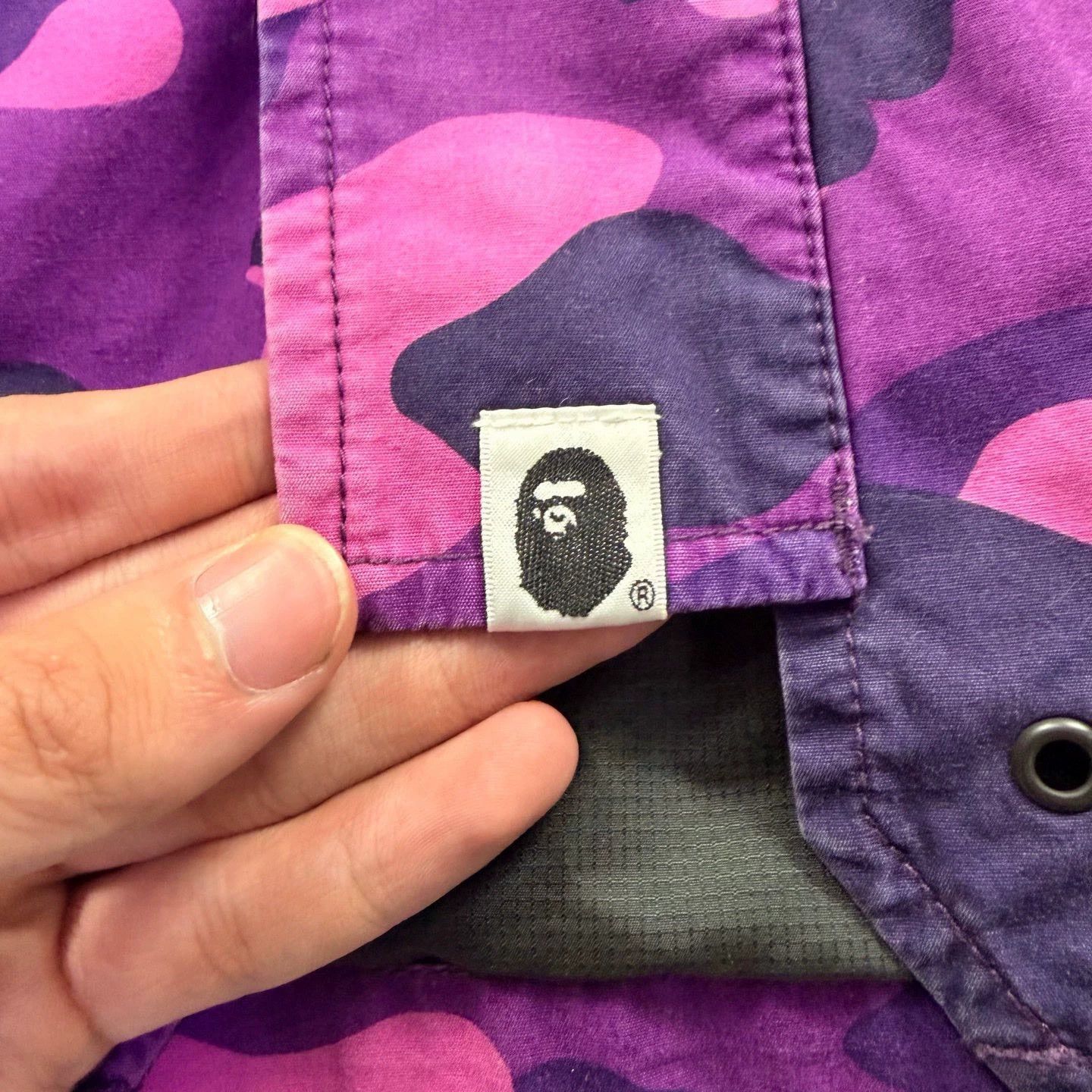 Bape bape x undefeated purple camo work shirt Size US L / EU 52-54 / 3 - 5 Thumbnail