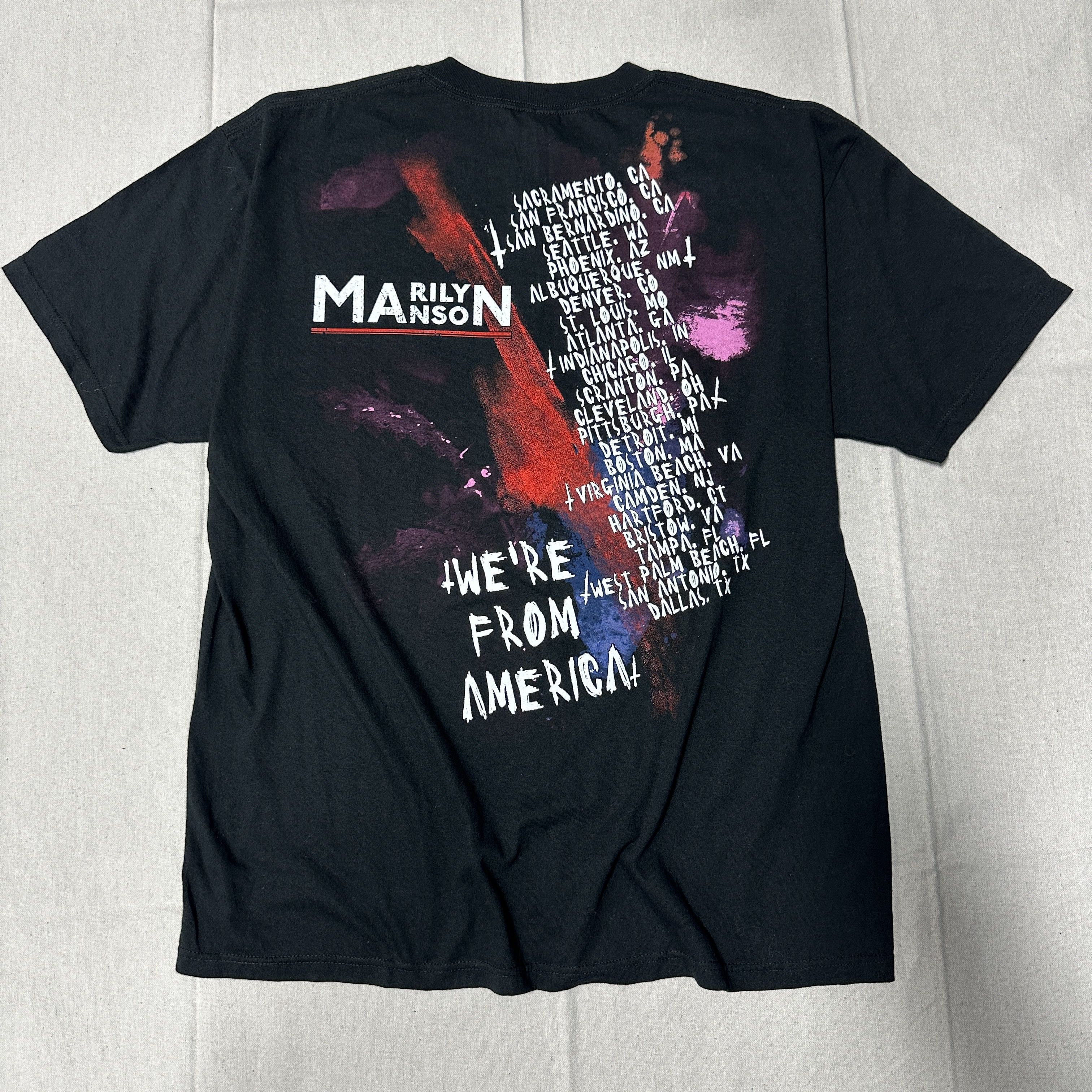 Anvil Vintage Marilyn Manson Graphic Band T-Shirt Size 2X 90s Grunge Size US XXL / EU 58 / 5 - 7 Thumbnail