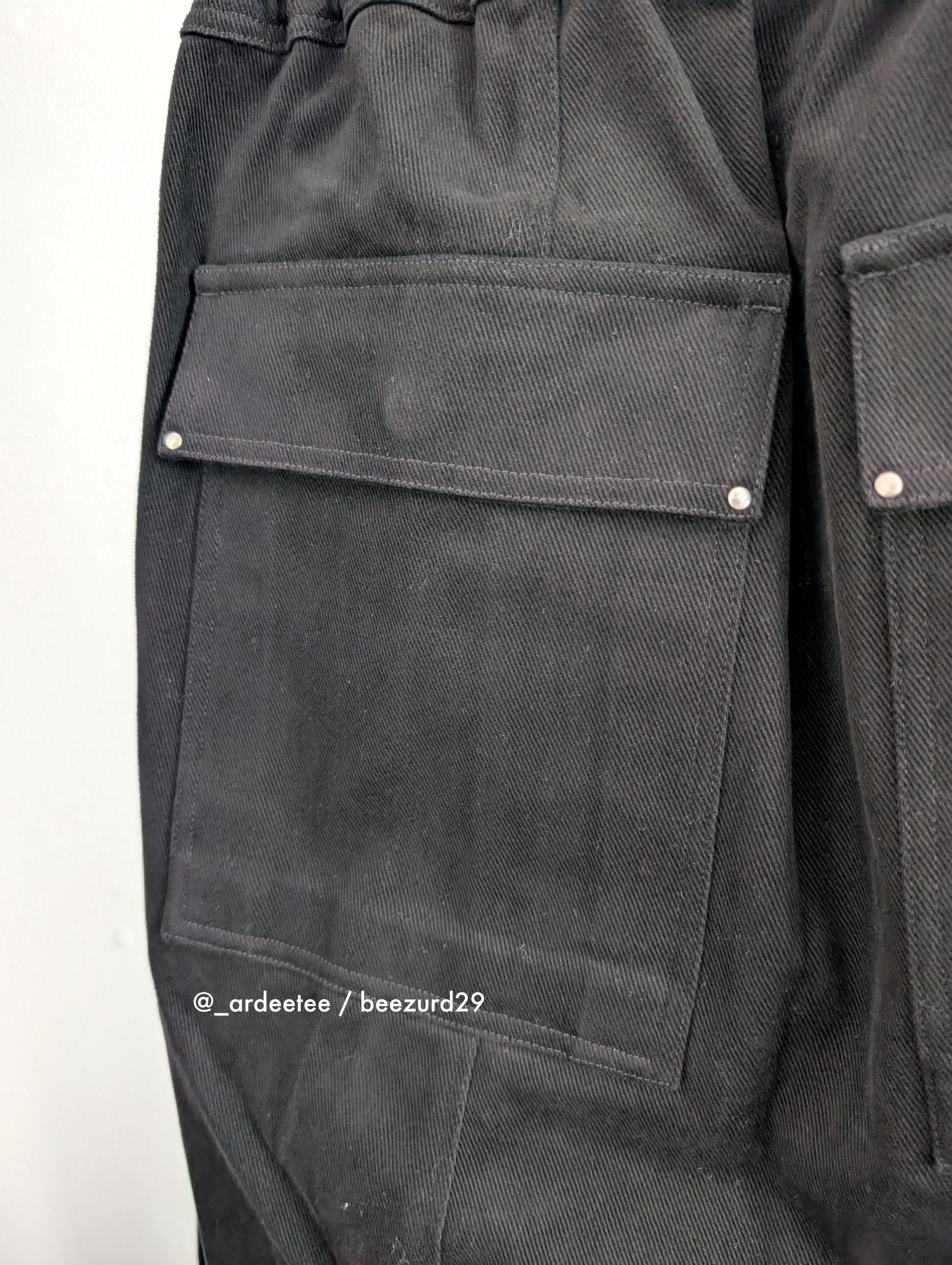 Rick Owens *NEW* TWILL FW22 DRAWSTRING DROP CROTCH PANTS 48 Size US 32 / EU 48 - 8 Thumbnail