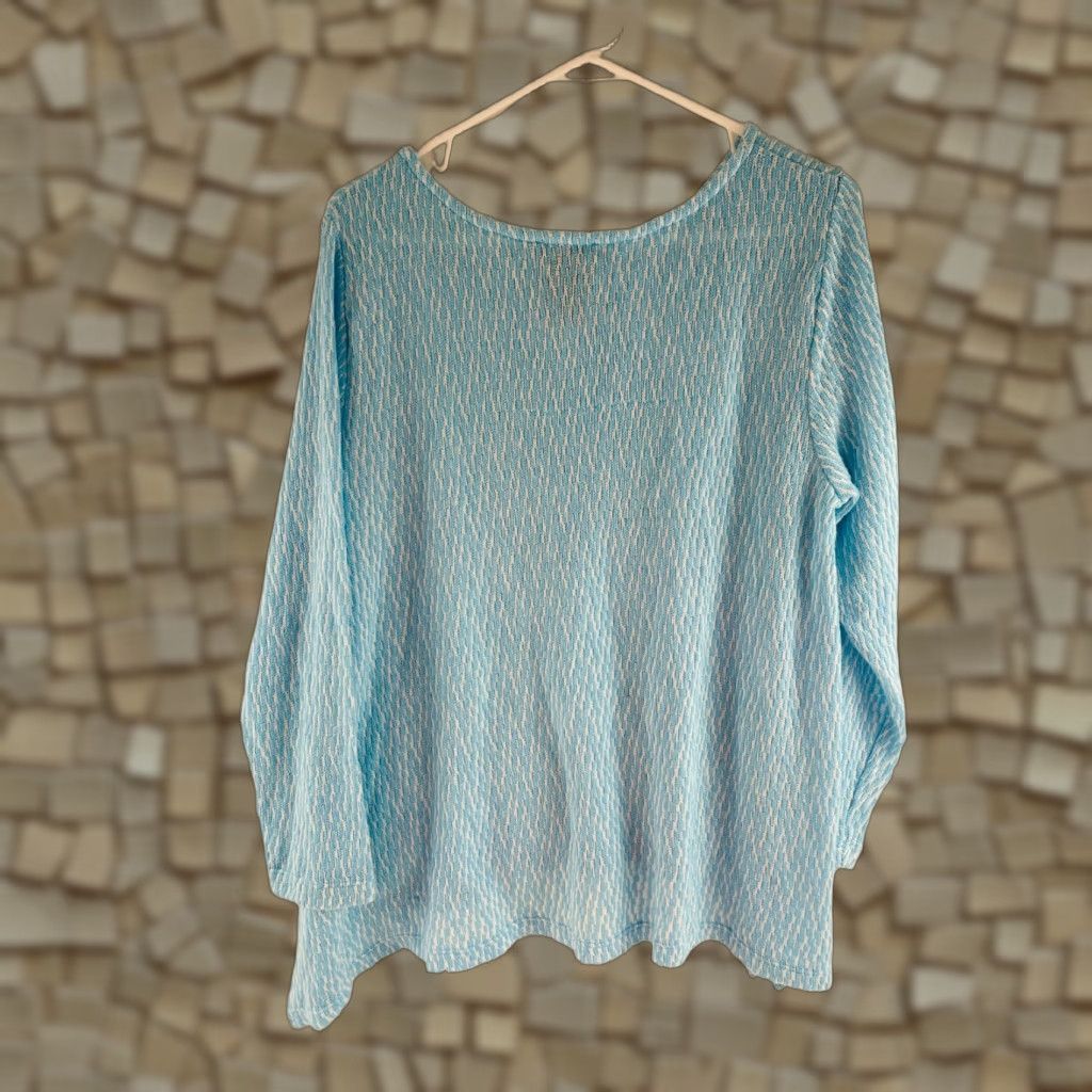 Vintage Chelsea & Theodore Sweater Women's 2XL Blue Knit Boatneck Long Slv Oversize Pullover Size XXL / US 16-18 / IT 52-54 - 1 Thumbnail