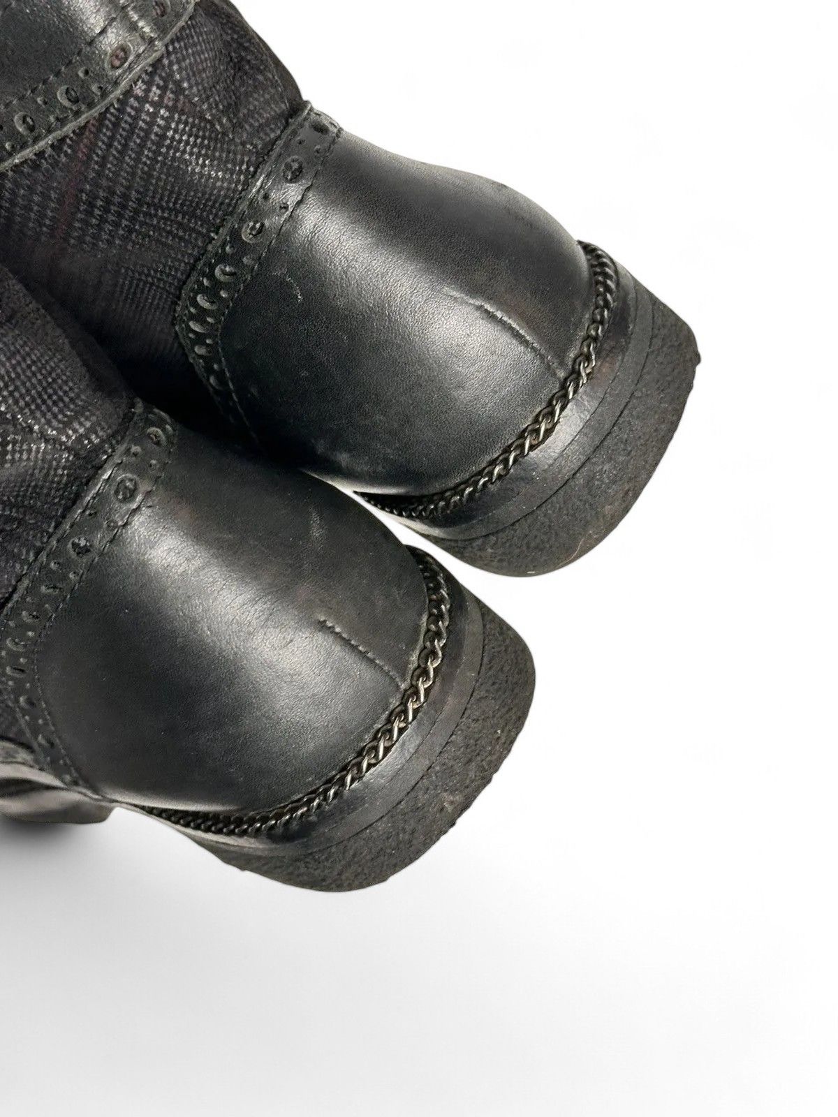 A.S.98 Vintage Orsace Black Leather Brogue Zip Gothic Avantgarde Size US 8 / IT 38 - 10 Thumbnail
