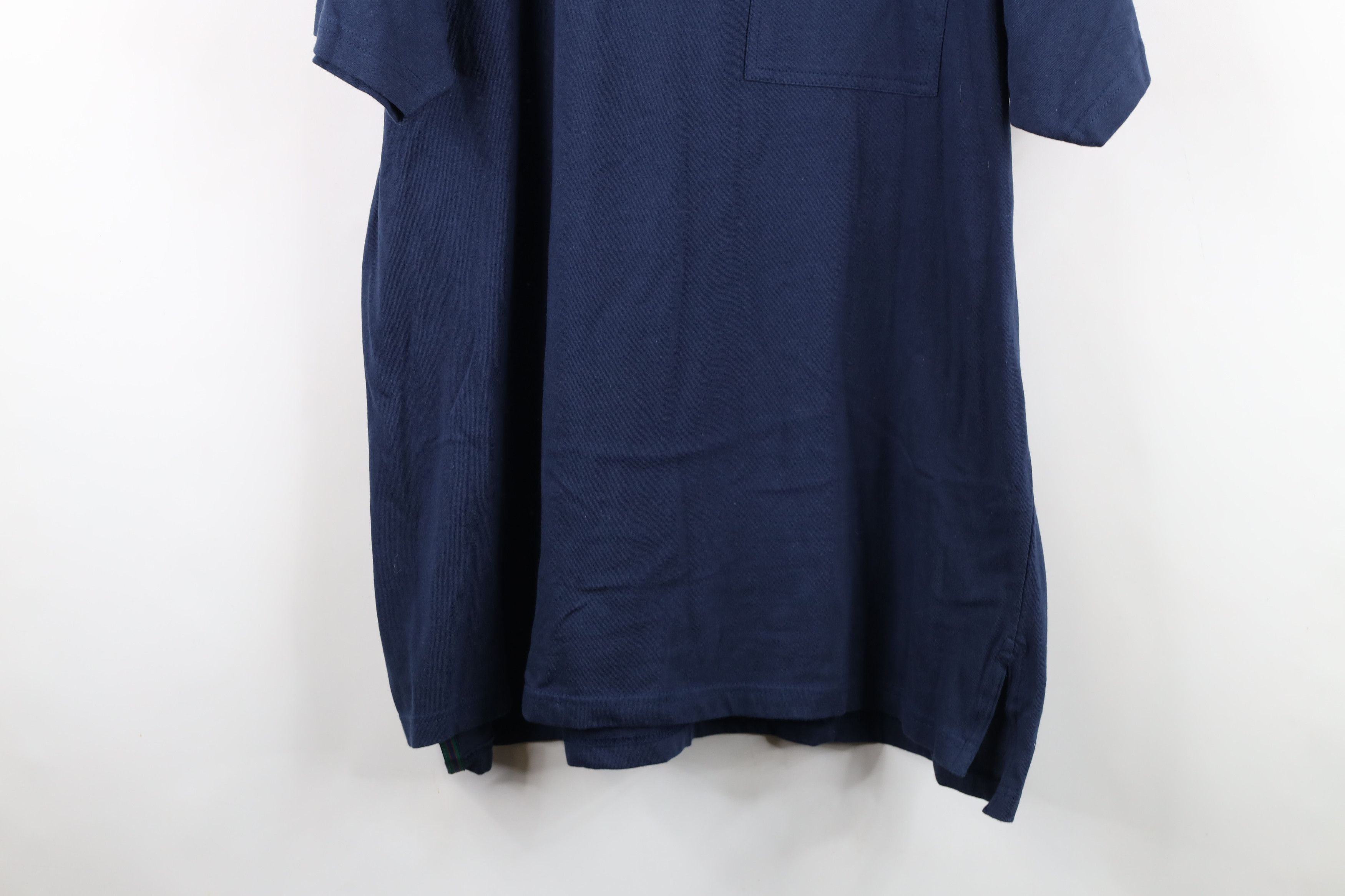 Vintage Vintage 90s Y2K Streetwear Baggy Pocket T-Shirt Navy Cotton Size US M / EU 48-50 / 2 - 3 Thumbnail