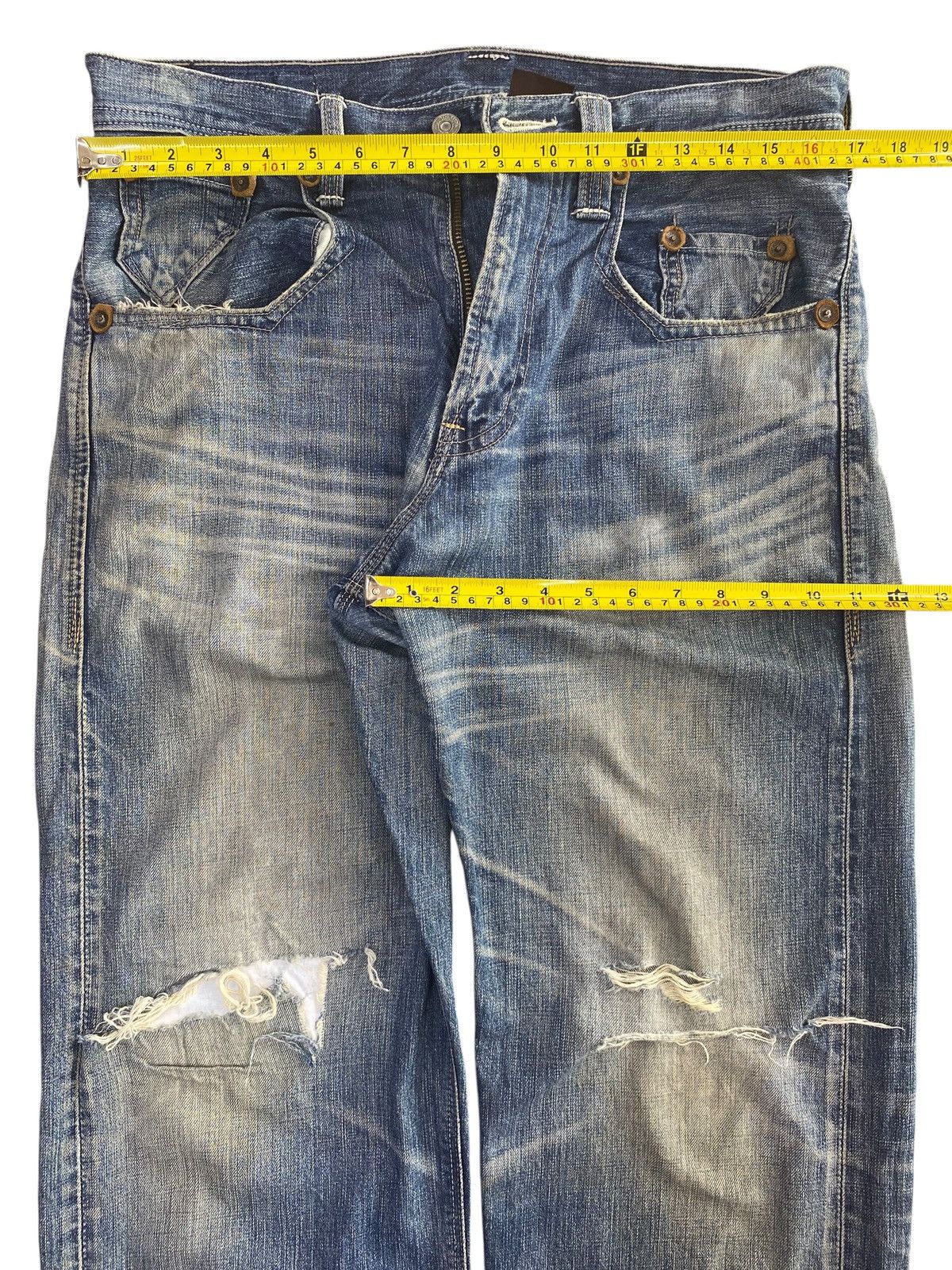 Levi's Vintage Levi’s 503 Whiskers Ripped Style Loose Jeans Size US 34 / EU 50 - 5 Thumbnail