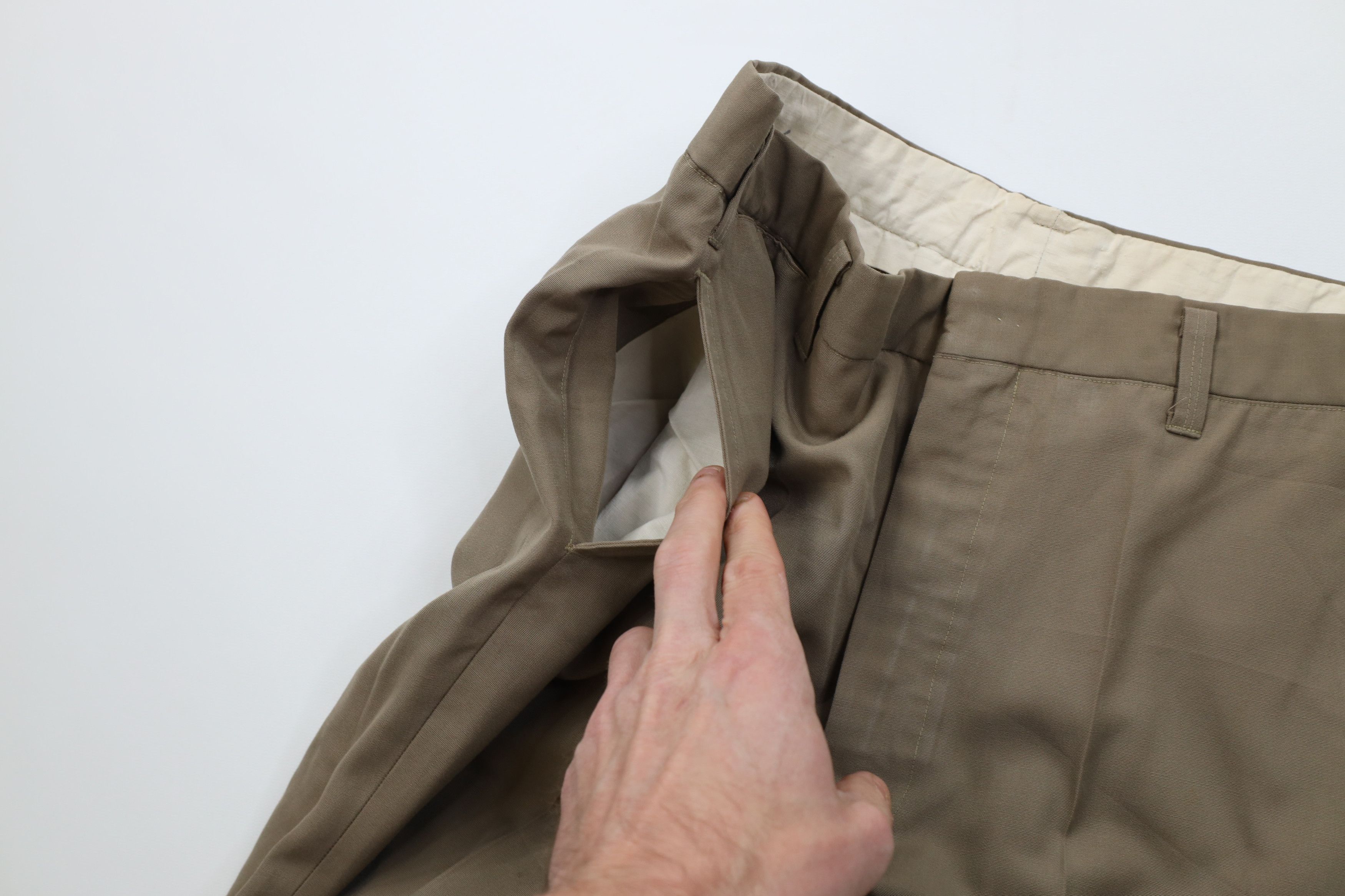 Vintage Vintage 50s 60s Streetwear Chino Pants Trousers Beige Size US 34 / EU 50 - 8 Thumbnail