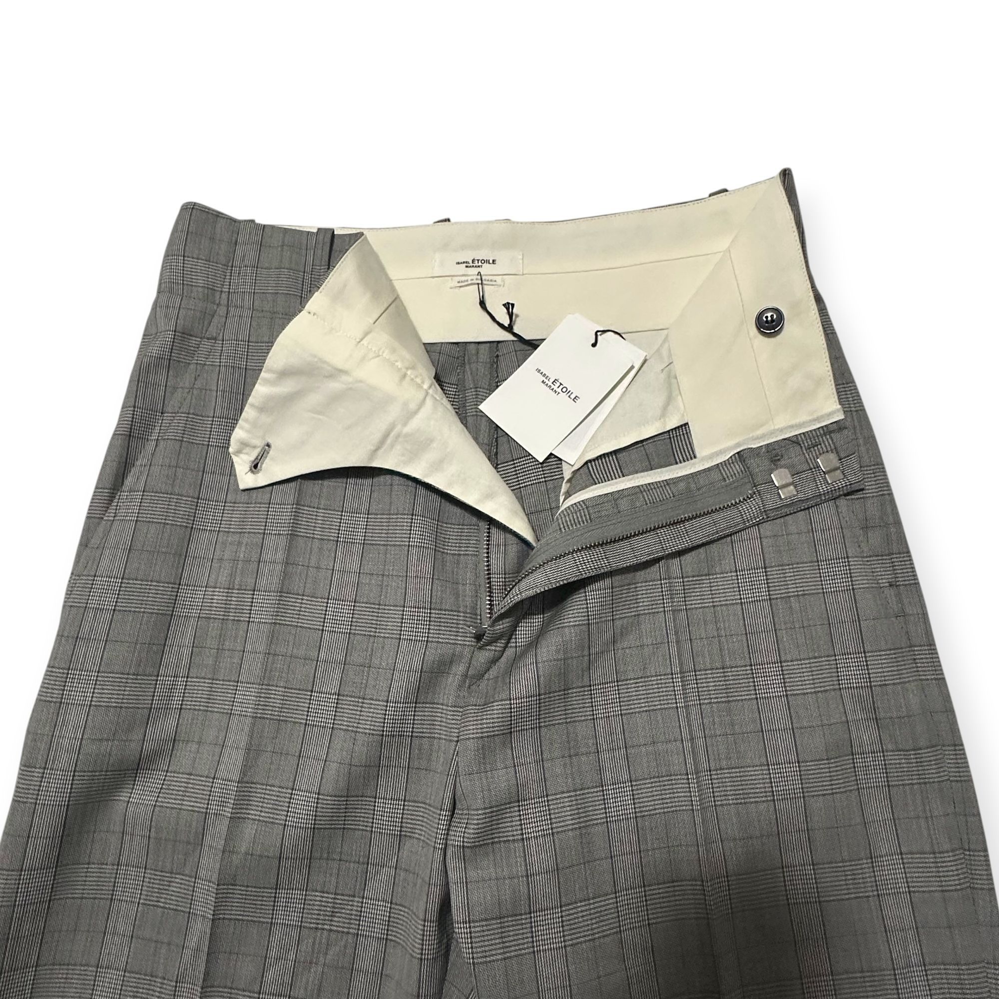 Isabel Marant Etoile Isabel Marant Étoile Noah Check Cropped Wool Pants NWT Size 27" / US 4 / IT 40 - 8 Thumbnail