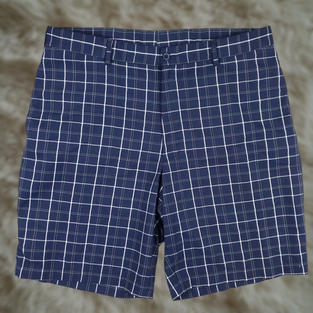 Vintage Pebble Beach Performance Blue Plaid Flat Front Chinos Shorts Mens Size 36 Size US 36 / EU 52 - 1 Thumbnail