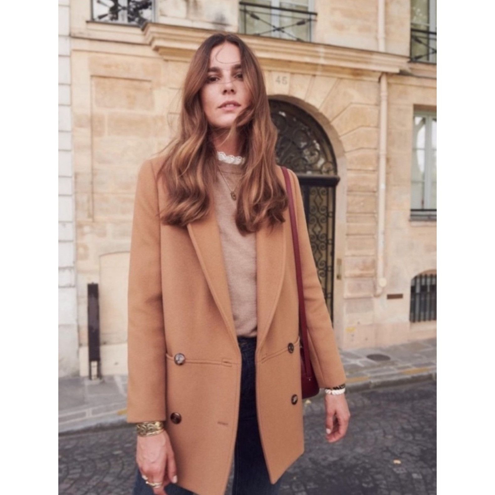 Sezane Sezane James wool Coat camel SZ38 bust40 US6 Size M / US 6-8 / IT 42-44 - 1 Thumbnail