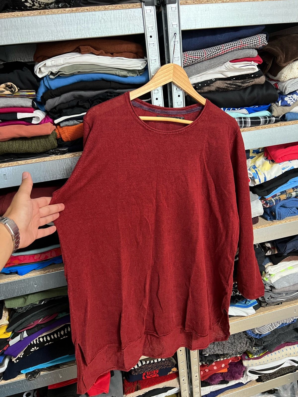 Gudrun Sjoden Gudrun Sjoden Red Linen Knit Long Sleeve Tunic Top Dress XL Size XL / US 12-14 / IT 48-50 - 3 Thumbnail
