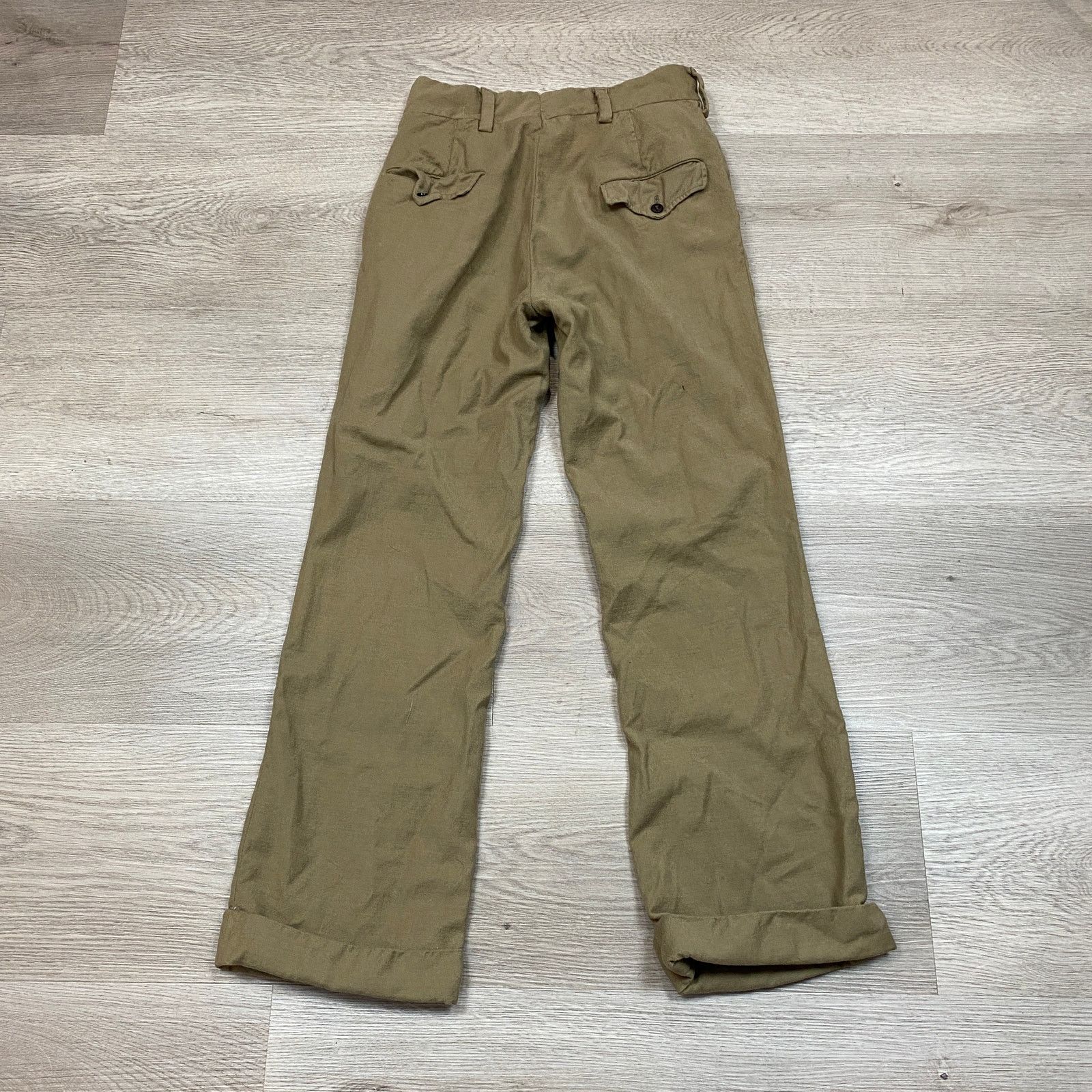 Vintage VTG 30s 40s WWII Era Talon Zipper Wool Trousers Pants 28x28 Size US 28 / EU 44 - 3 Thumbnail