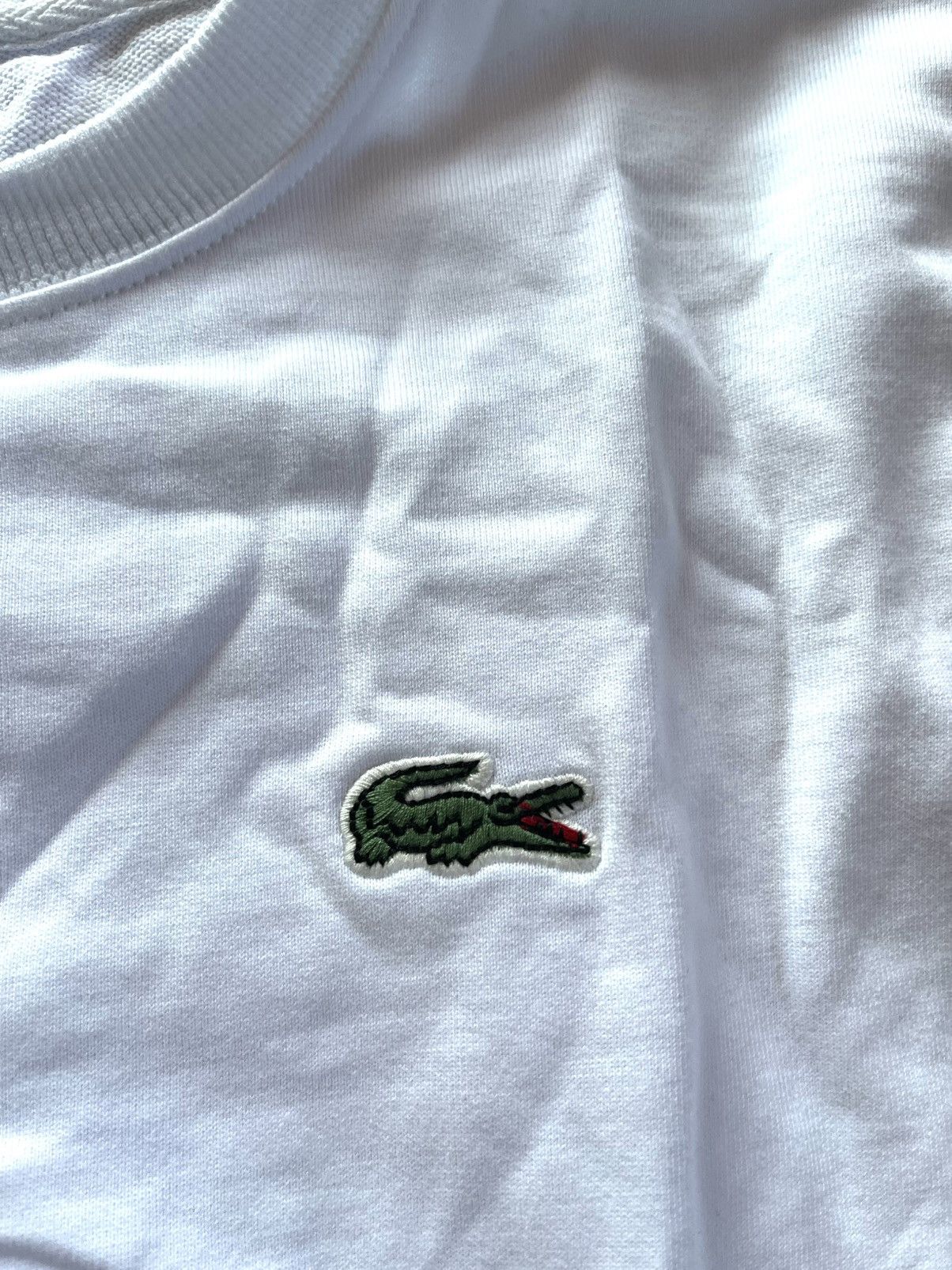 Lacoste × Vintage Original Vintage Lacoste Sweater White XL Size US XL / EU 56 / 4 - 4 Thumbnail