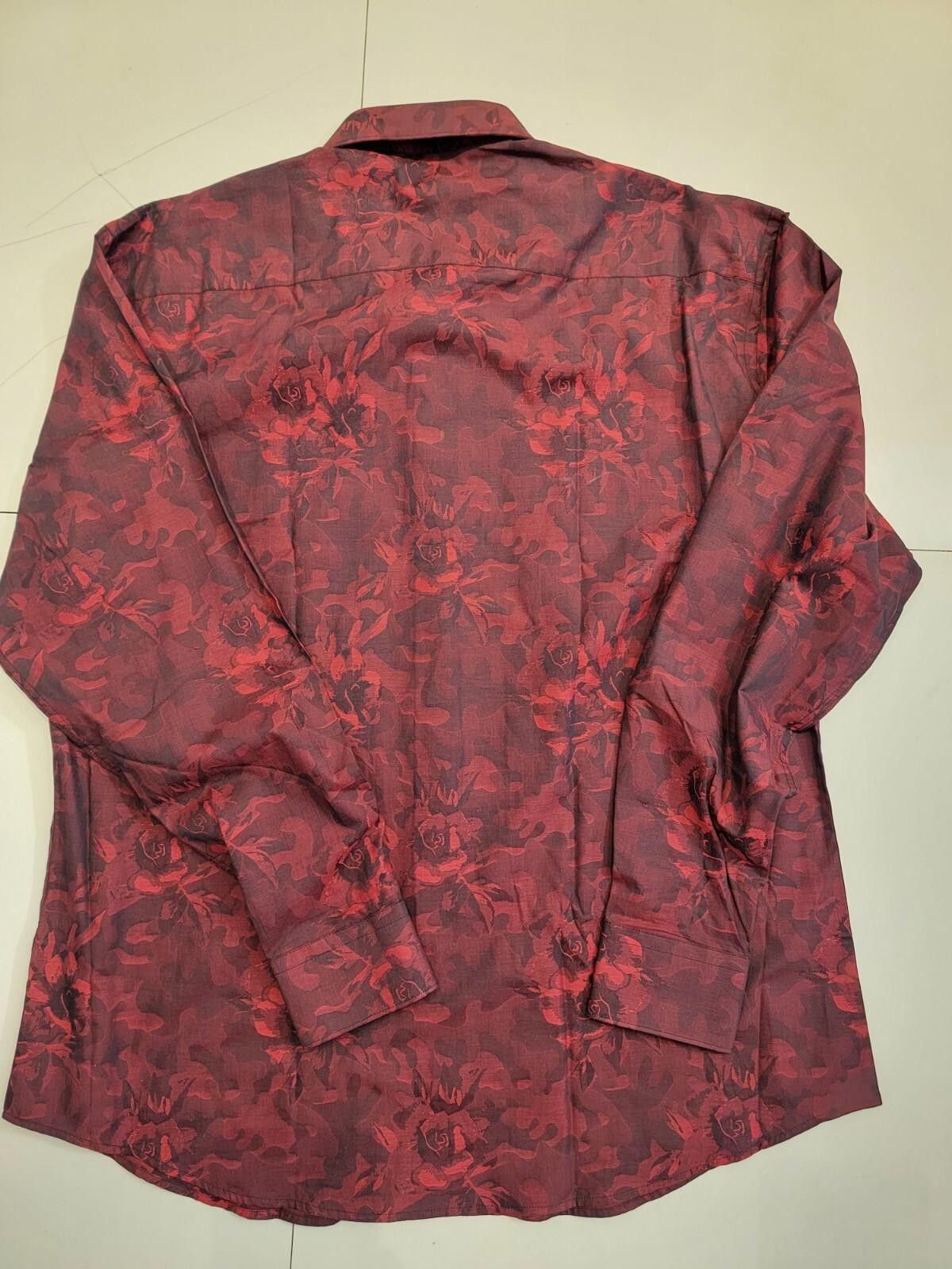 Other Vintage Bertigo Shirt Mens Button Up Red Dress Floral 2XL Size US XXL / EU 58 / 5 - 2 Thumbnail