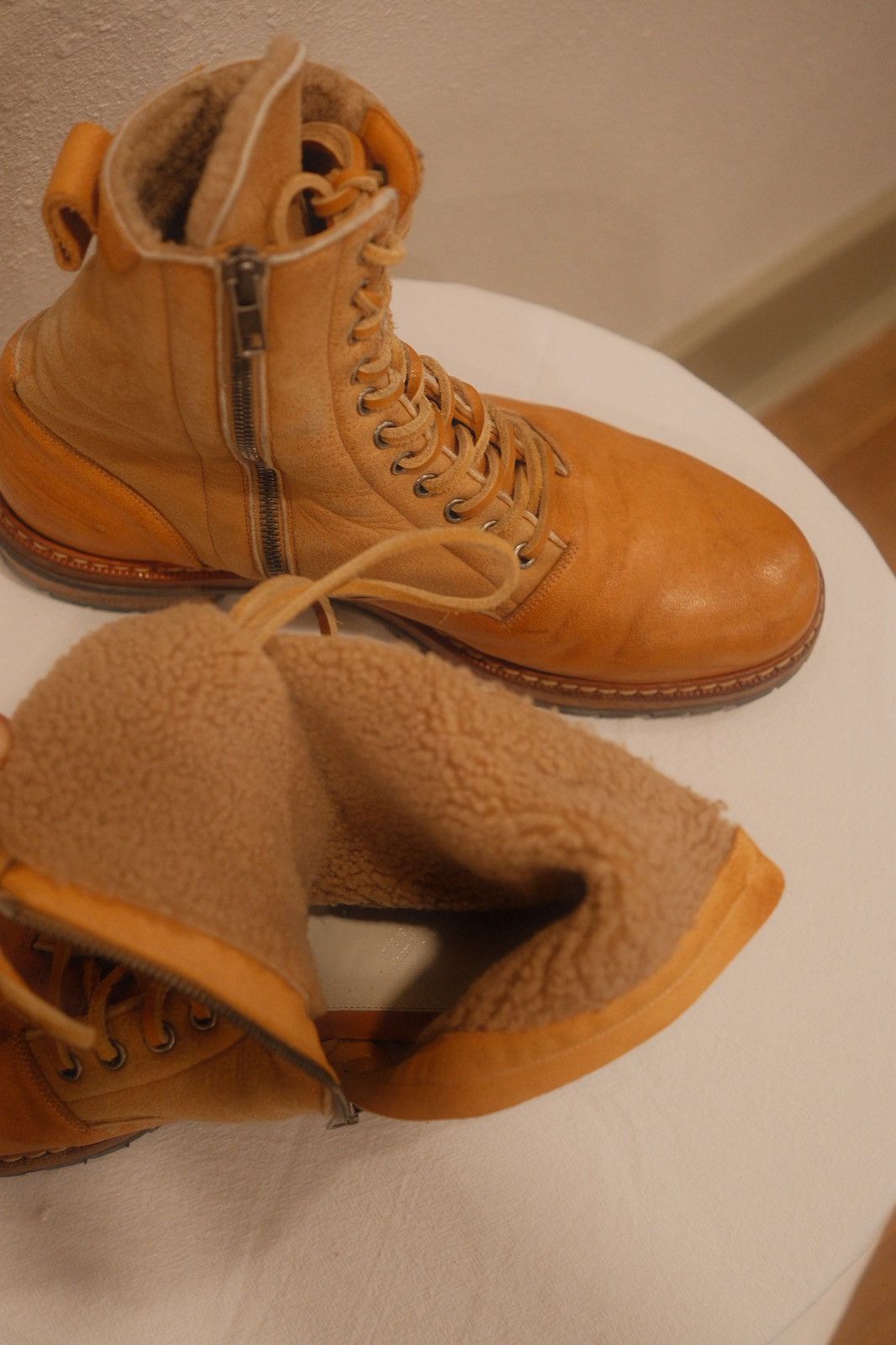 Maison Margiela FW12 Combat Shearling Boots Size US 10 / EU 43 - 5 Thumbnail