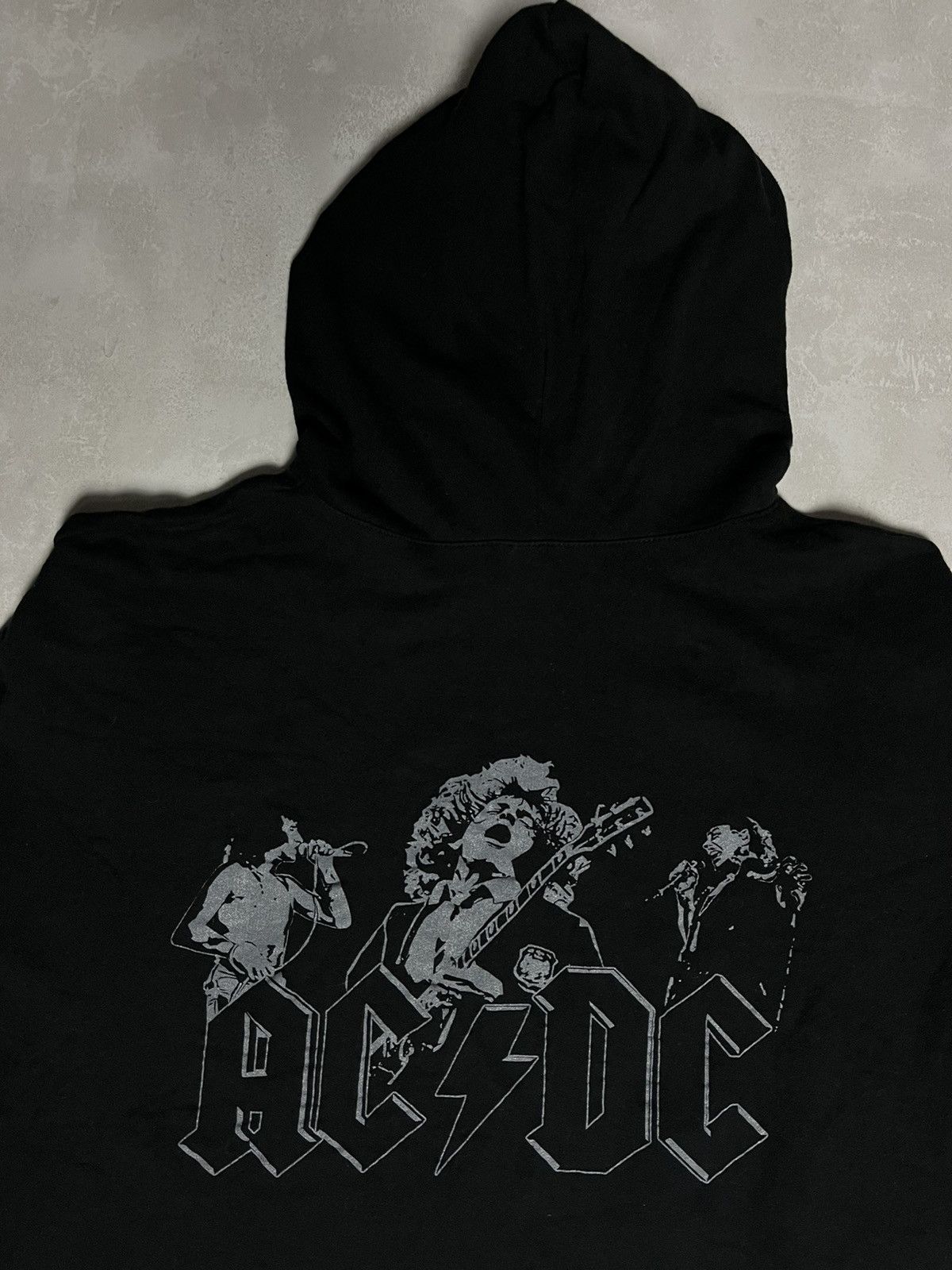 Band Tees × Vintage Vintage 00s AcDc Back In Black Hoodie Size US XL / EU 56 / 4 - 6 Thumbnail