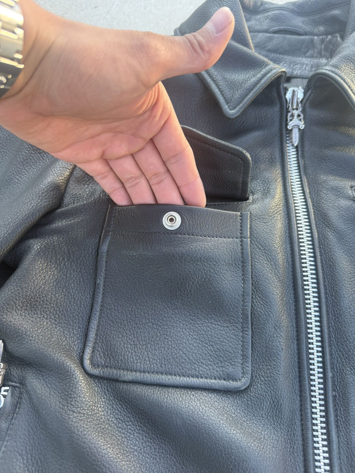 Chrome Hearts Chrome hearts leather policeman jacket size M Size US M / EU 48-50 / 2 - 12 Thumbnail