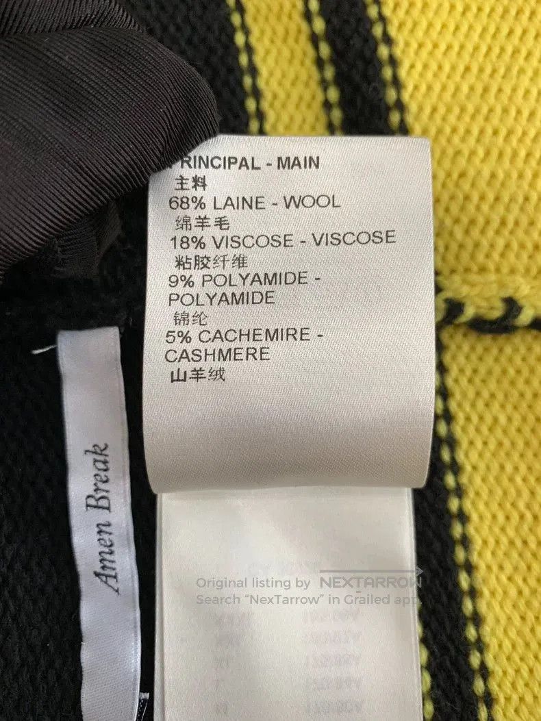 Louis Vuitton Louis Vuitton Yellow Logo V - Neck Sweater. Size US L / EU 52-54 / 3 - 6 Thumbnail