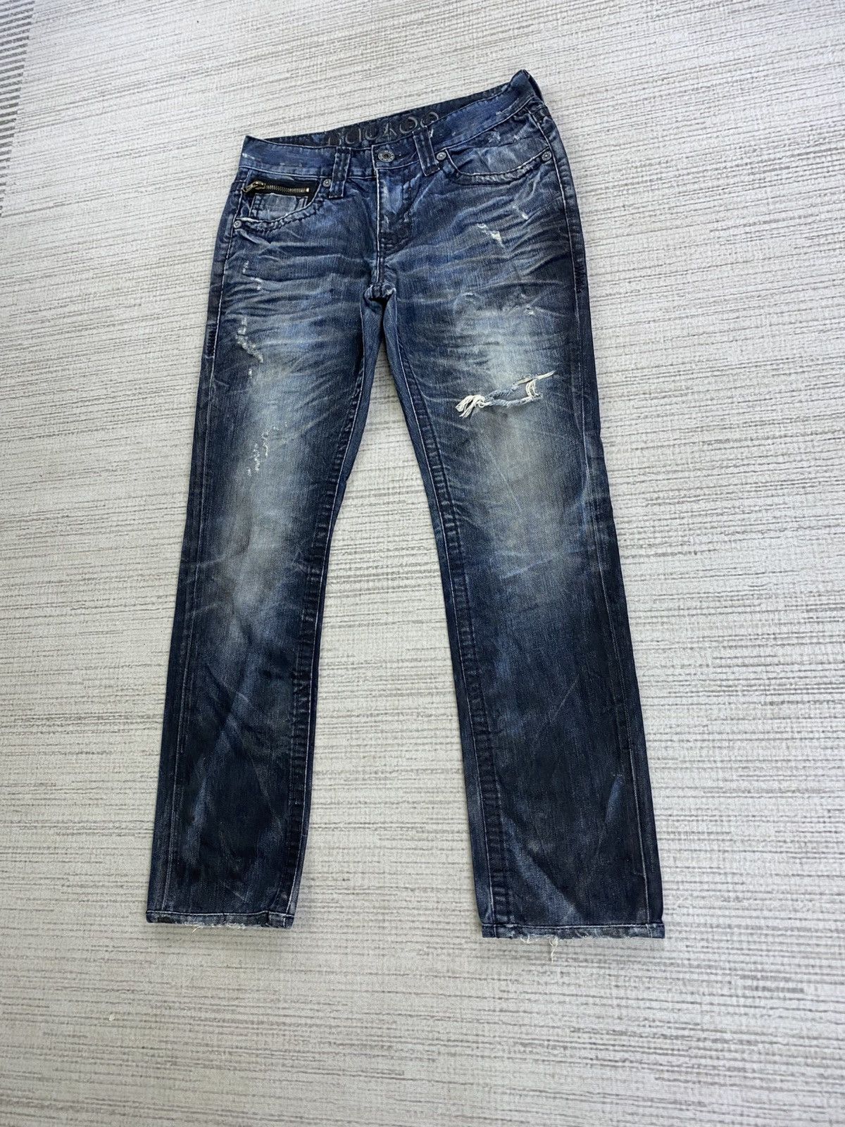 If Six Was Nine 🔥Buckaroo Jeans Distressed Rare Denim Pants Size US 32 / EU 48 - 4 Thumbnail