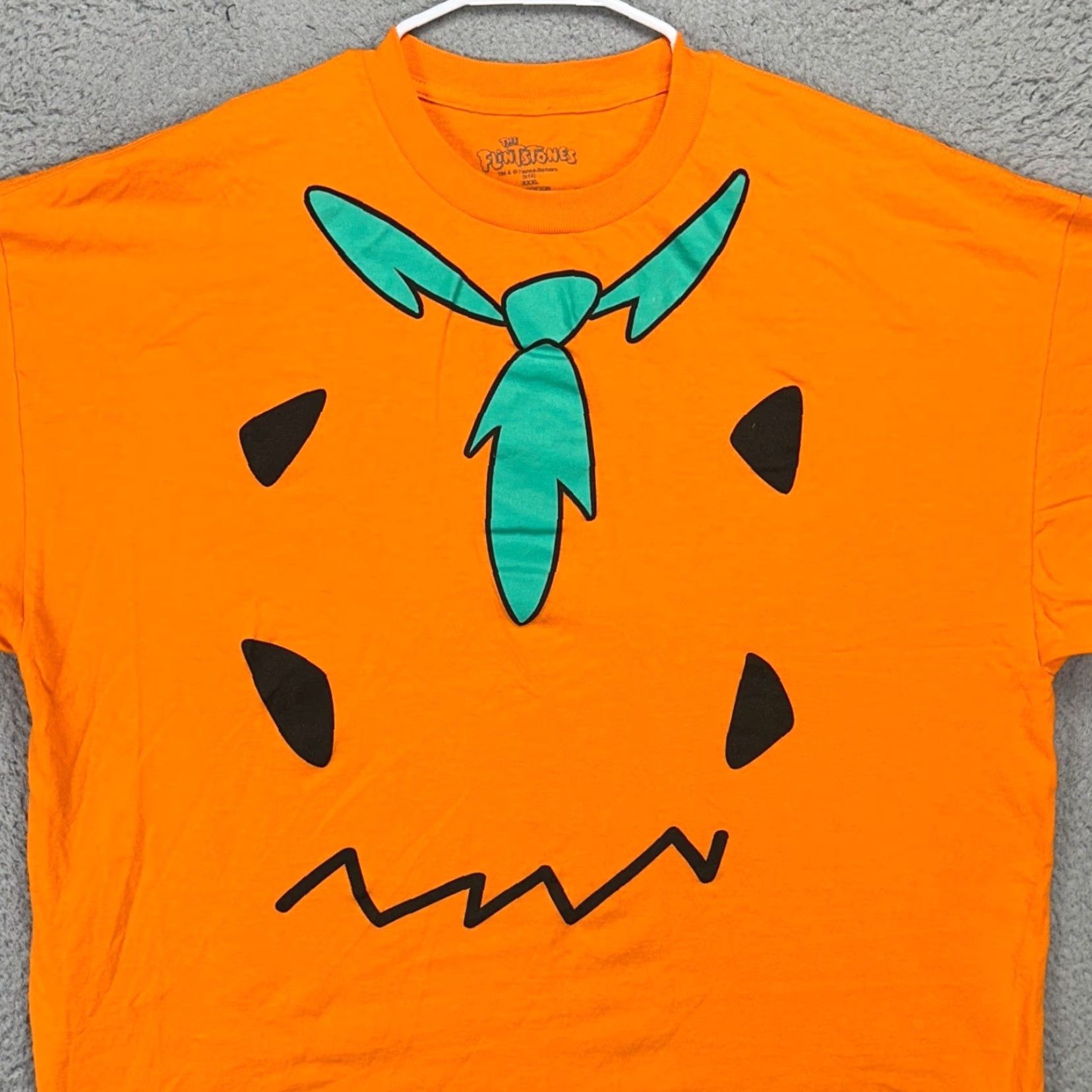 FRED Flintstones Mens T-Shirt 3XL Orange Short Sleeve Crew Neck Graphic Print Breathing Cotton Size US XXL / EU 58 / 5 - 2 Thumbnail