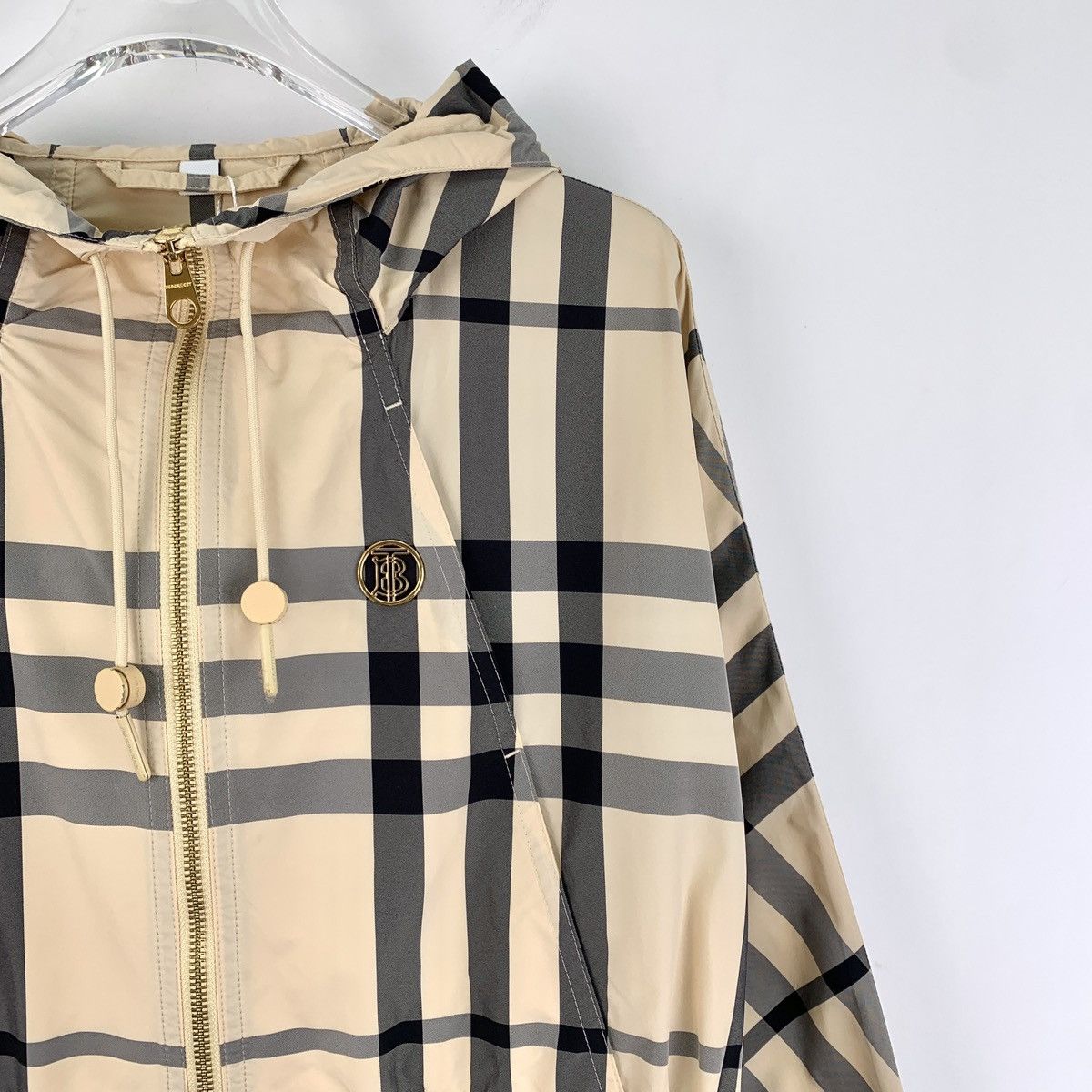 Burberry Burberry Bbr Brown Plaid Hooded Drawstring Zip Jacket Size XS / US 0-2 / IT 36-38 - 3 Thumbnail