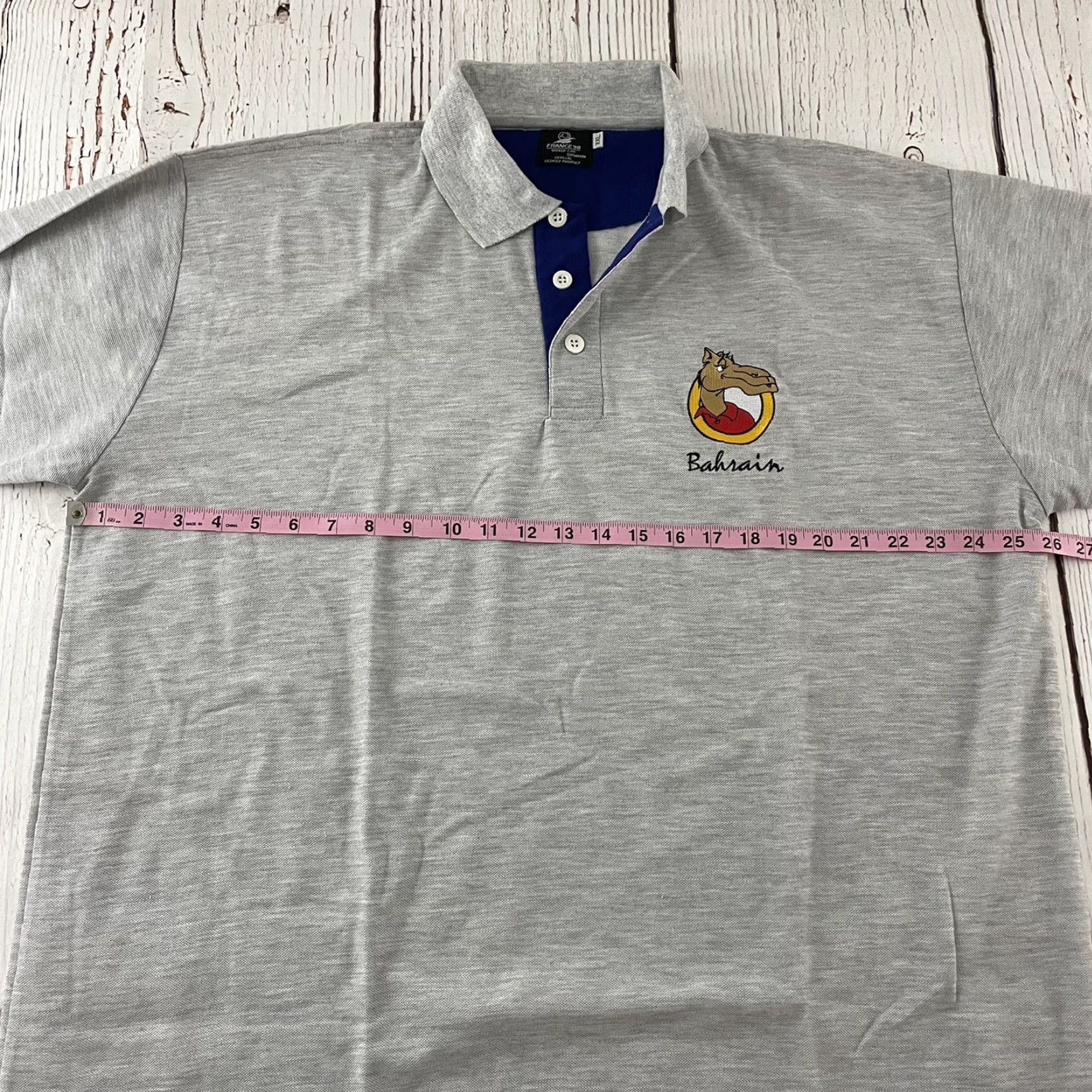 Vintage VINTAGE Bahrain 19998 World Cup France Short Sleeve Polo Shirt Men's 2XL Gray Size US XXL / EU 58 / 5 - 4 Thumbnail