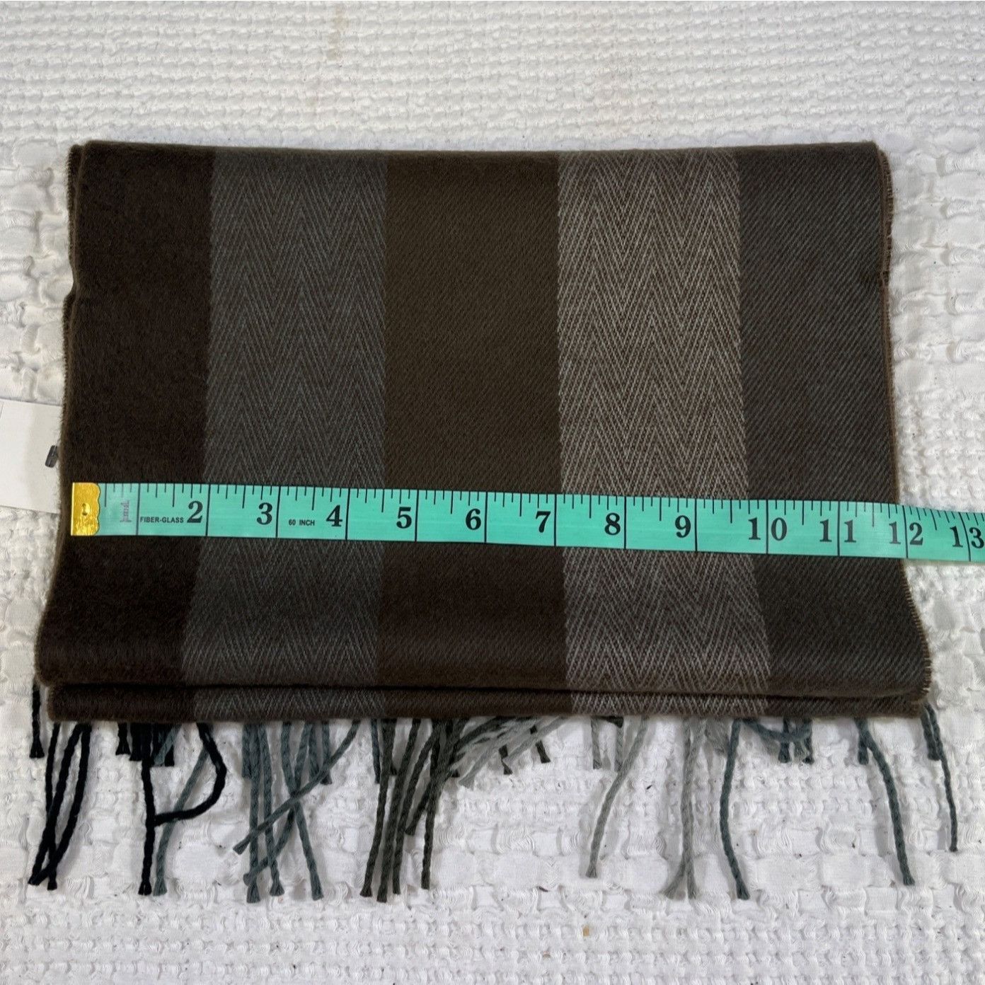 Other Altare Women's Brown Striped 100% Acrylic Scarf 68"x12" SKU Size ONE SIZE - 7 Thumbnail
