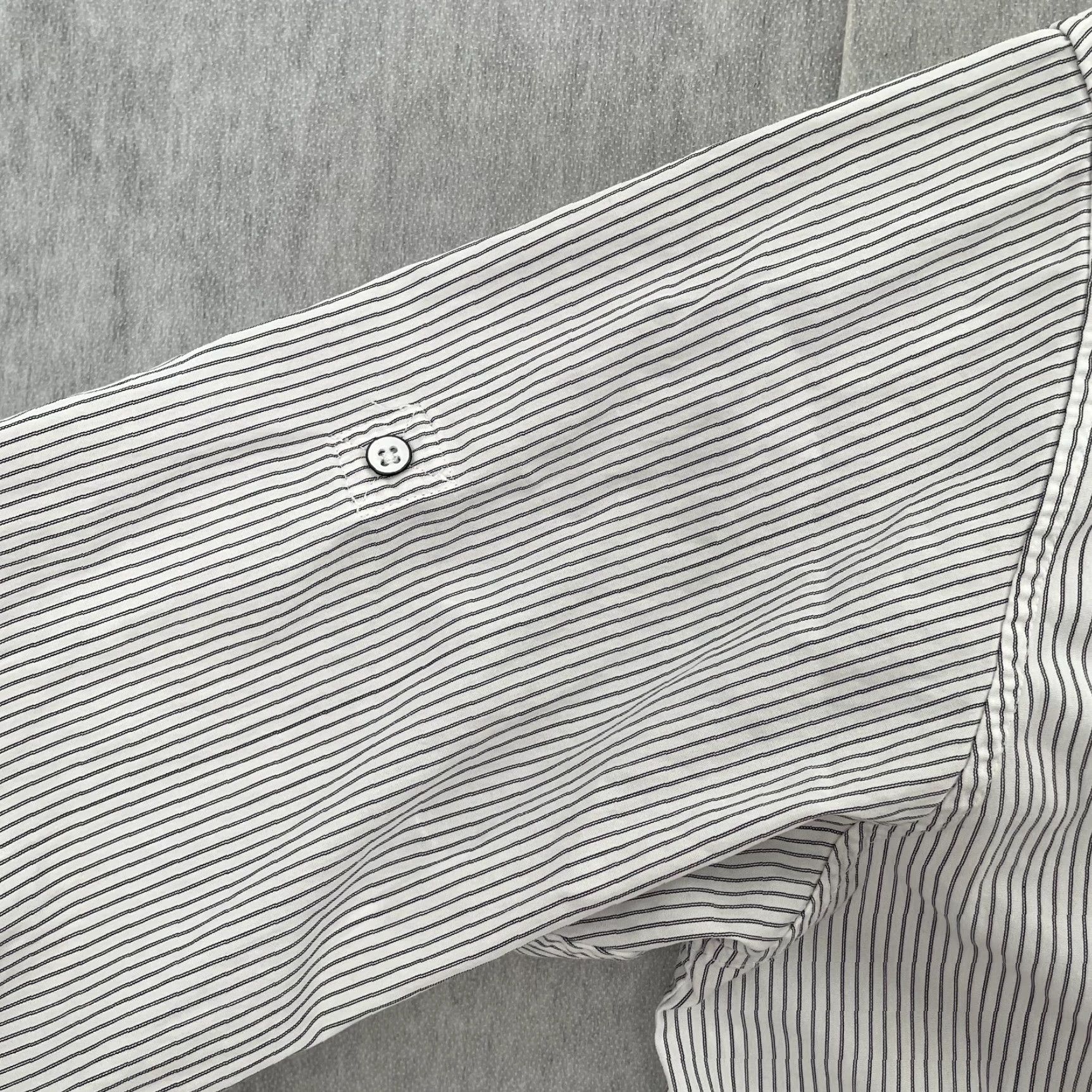 Rag & Bone VINTAGE Rag Bone Shirt Womens Button-Up Long Sleeve Pockets White Black Stripe Ladies 10 Size L / US 10 / IT 46 - 4 Thumbnail
