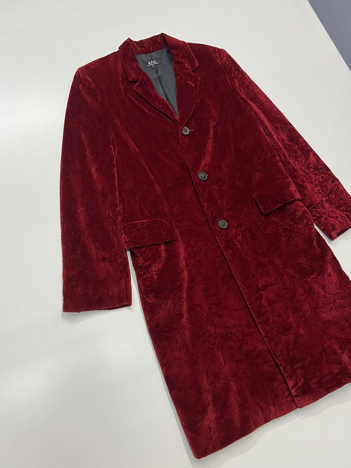 A.P.C. 🔥APC RUE DE FLEURUS PARIS VELVET OVERCOAT Size S / US 4 / IT 40 - 2 Thumbnail