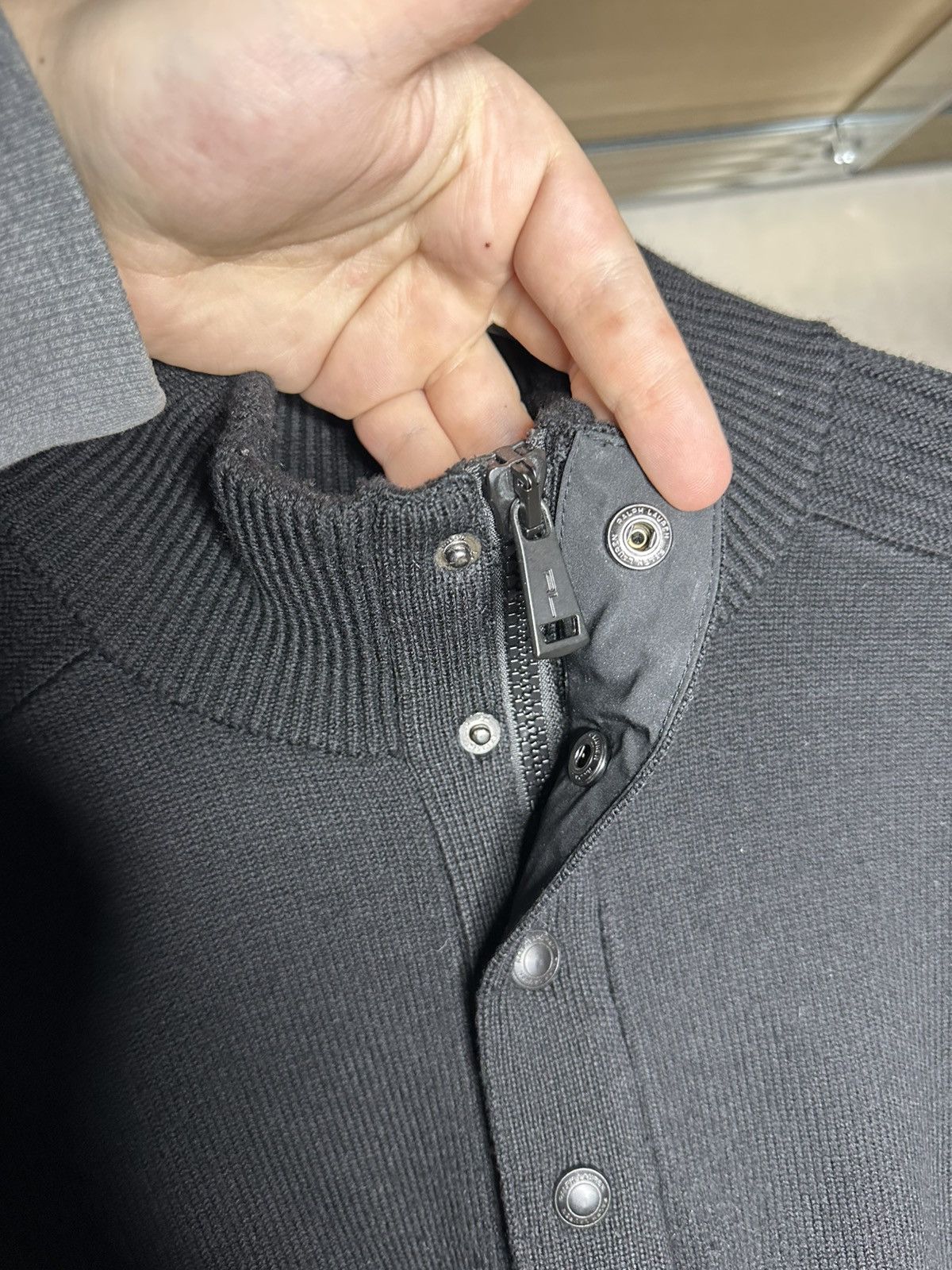 Polo Ralph Lauren Polo Ralph Lauren Merino Wool Half Zip Button Sweater Size L Size US L / EU 52-54 / 3 - 3 Thumbnail