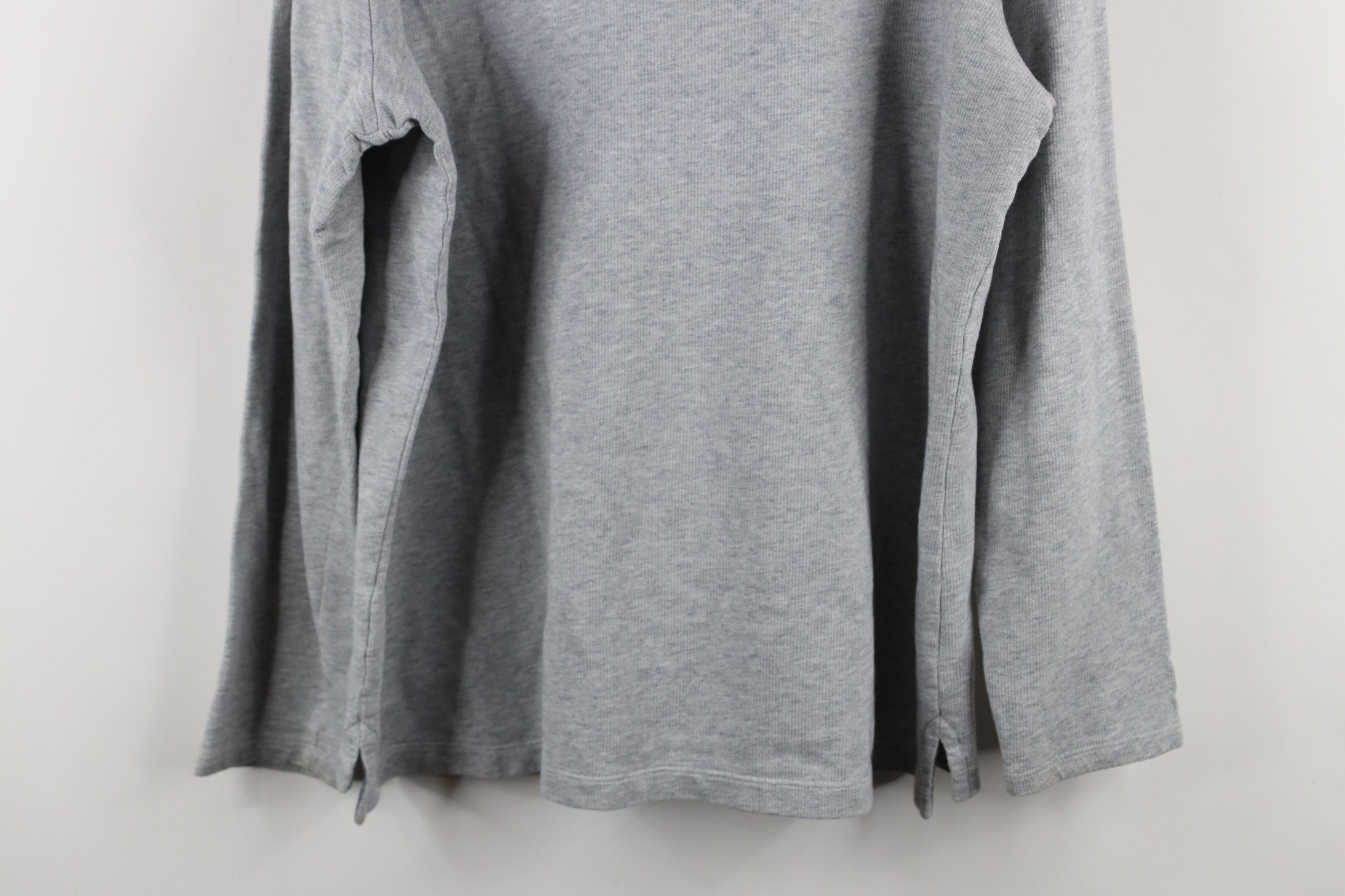 L.L. Bean × Vintage Y2K LL Bean Thermal Ribbed Knit Pullover Henley Sweater Gray Size XL / US 12-14 / IT 48-50 - 13 Thumbnail
