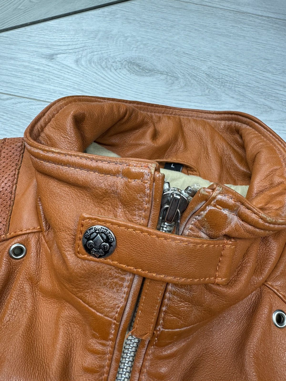 Genuine Leather Vintage Blue Muncie Star Design Leather Jacket Size S / US 4 / IT 40 - 5 Thumbnail