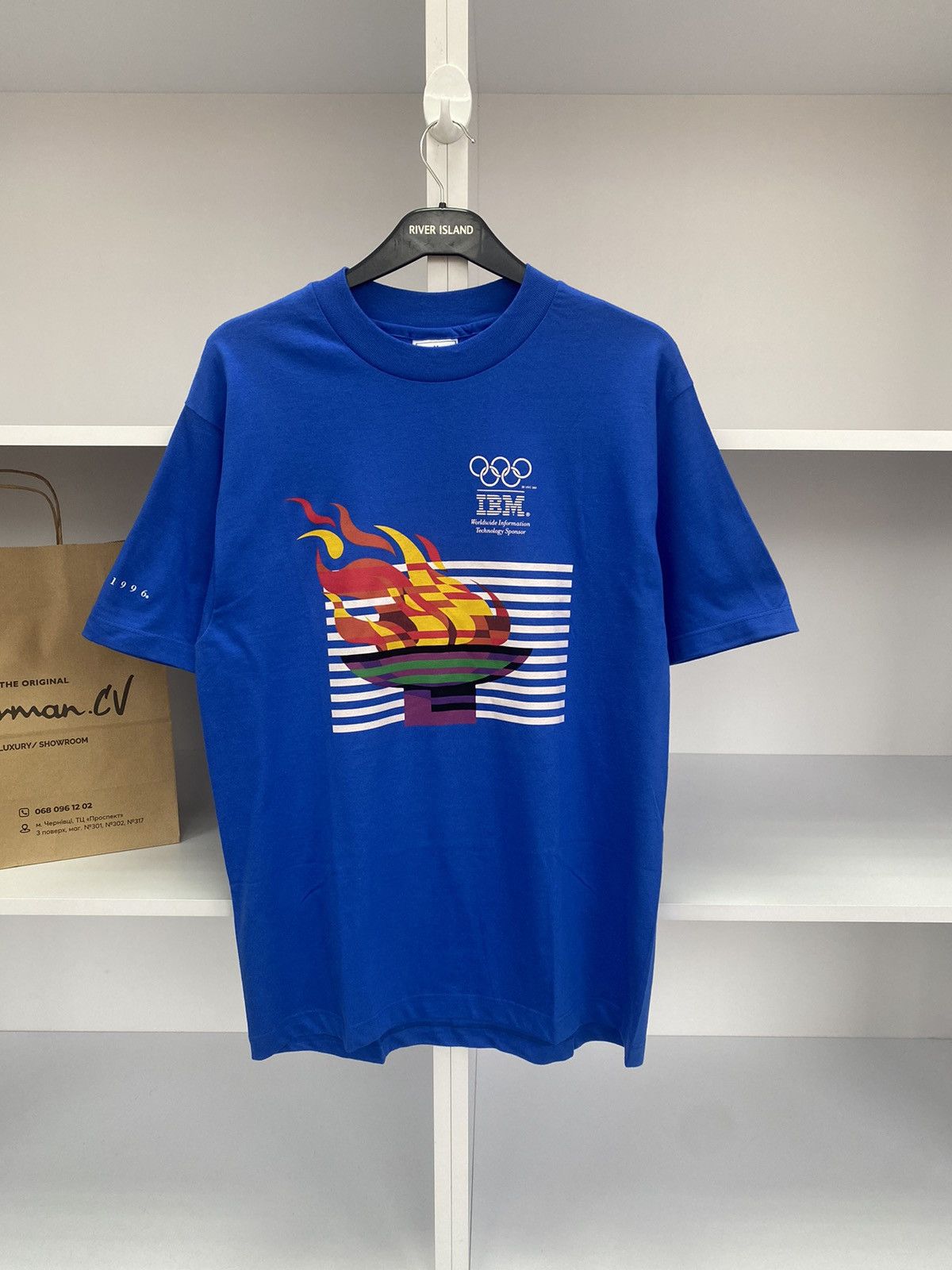 Band Tees × Designer × Vintage Vintage Atlanta Olympic 96 IBM Tee Size US M / EU 48-50 / 2 - 4 Thumbnail