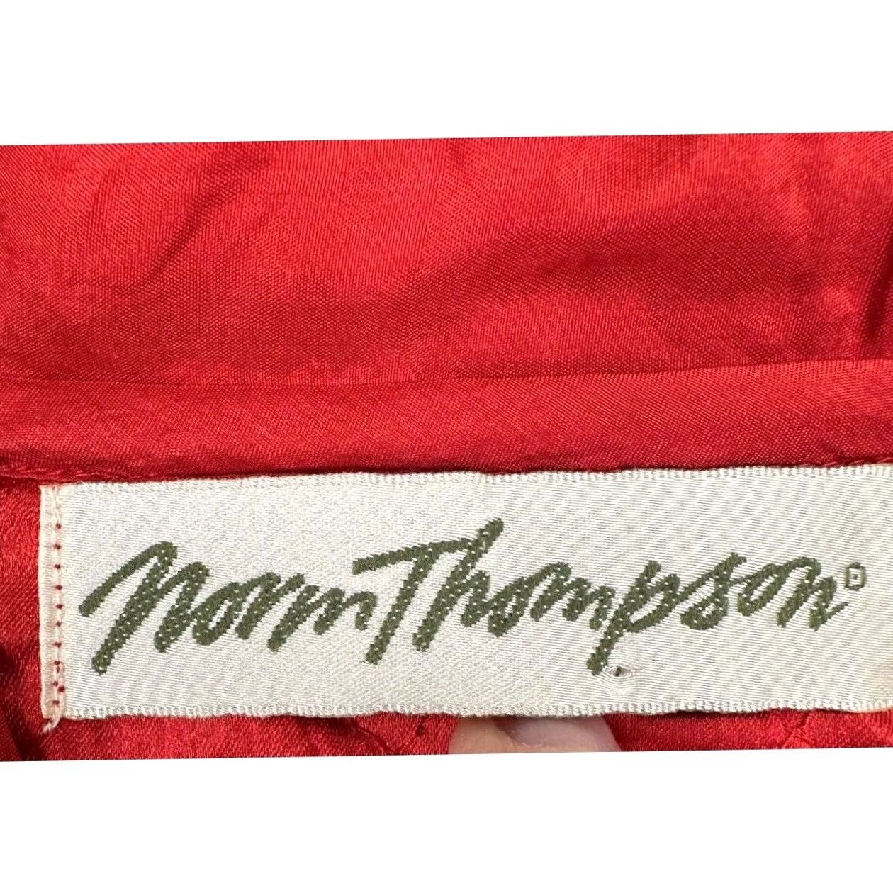 Jim Thompson Norm Thompson Jacket Women Medium Red Ohio State Buckeyes Silk Quilted Button Up Size M / US 6-8 / IT 42-44 - 4 Thumbnail