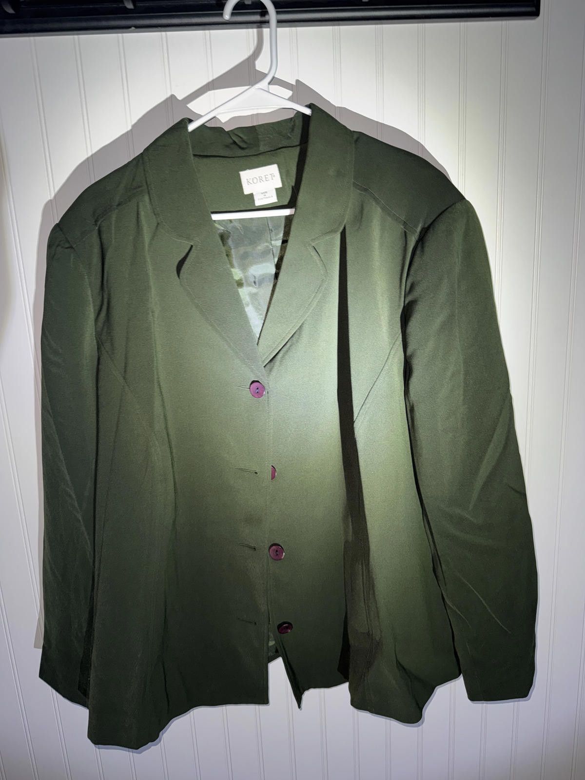 Other Koret Olive Green Blazer Jacket Size 20W Size 3XL / US 20-22 - 1 Thumbnail