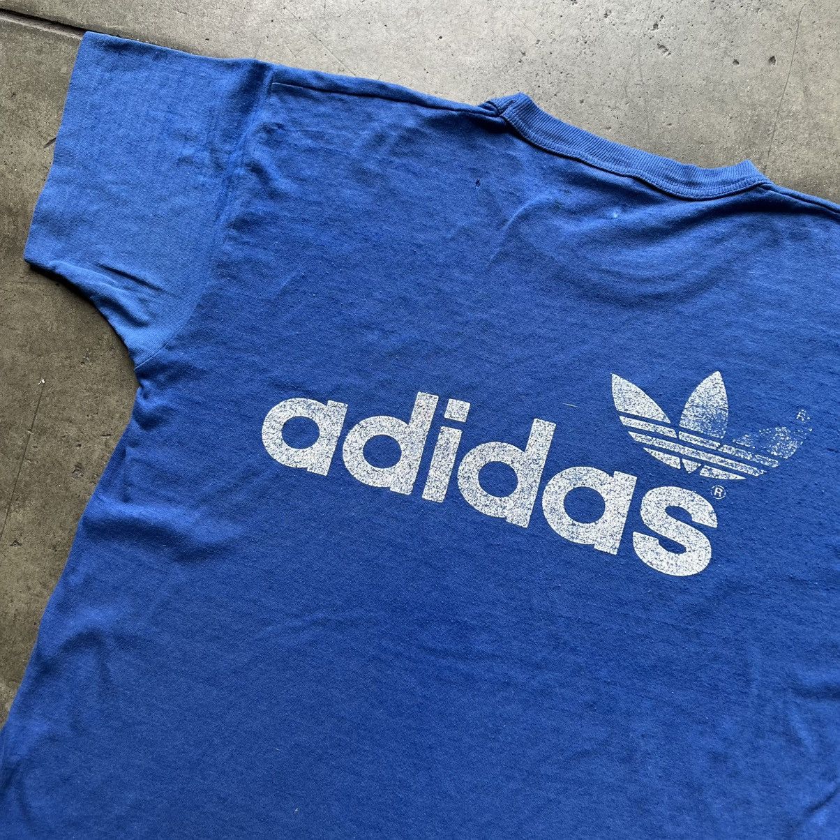 Adidas × Vintage VTG ‘70s Adidas Trefoil Tee Shirt Size US S / EU 44-46 / 1 - 4 Thumbnail