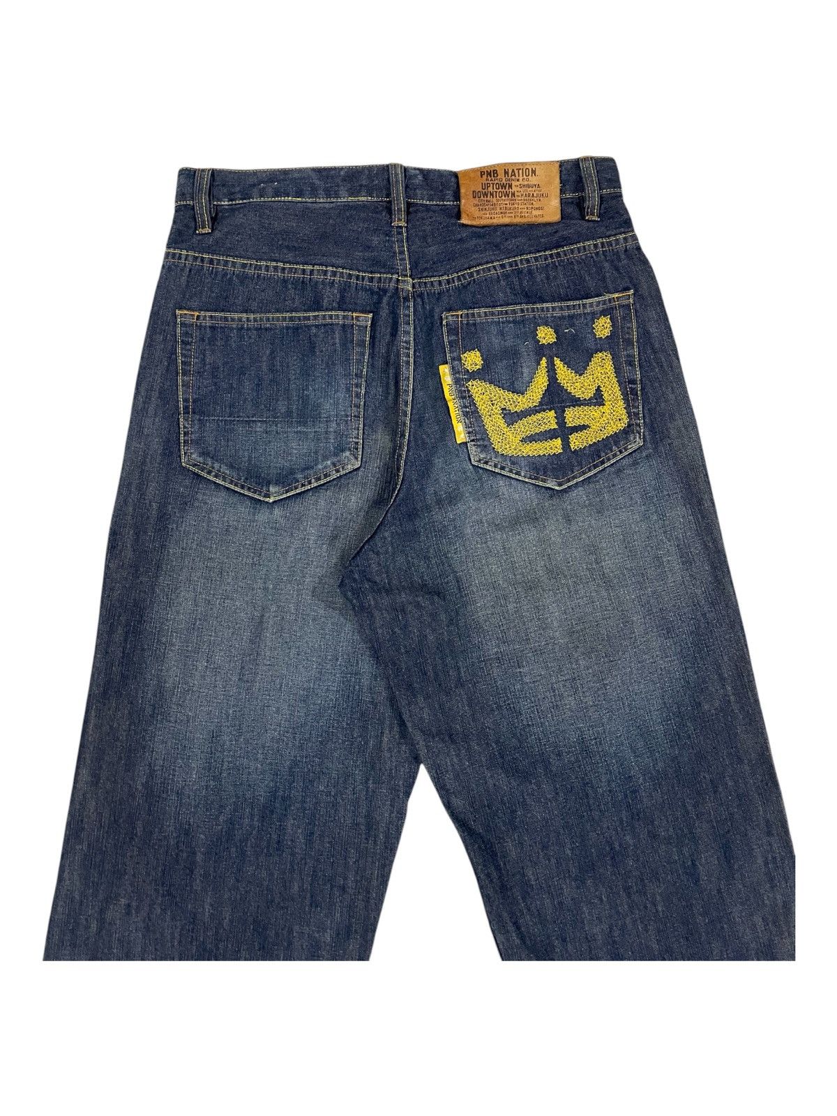 Eminem × JNCO × Rap Tees Y2K PNB Nation Embroidery Eminem Super Baggy Rapper Jeans Size US 32 / EU 48 - 2 Thumbnail