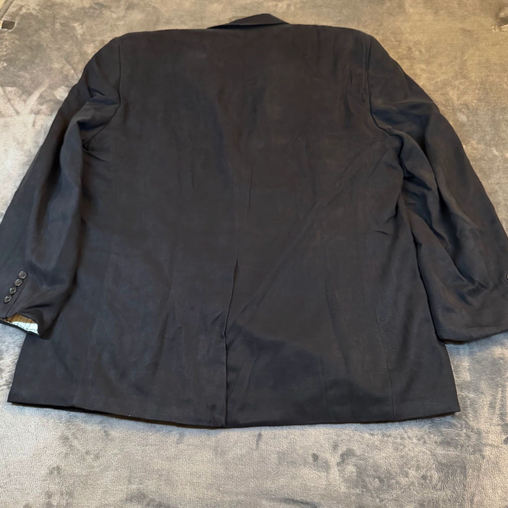 Ralph Lauren VINTAGE? No — Lauren Ralph Lauren Sport Coat Navy Blue Paisley Lining Blazer Men 46 Regular Adult Medium? Size 46R - 5 Thumbnail