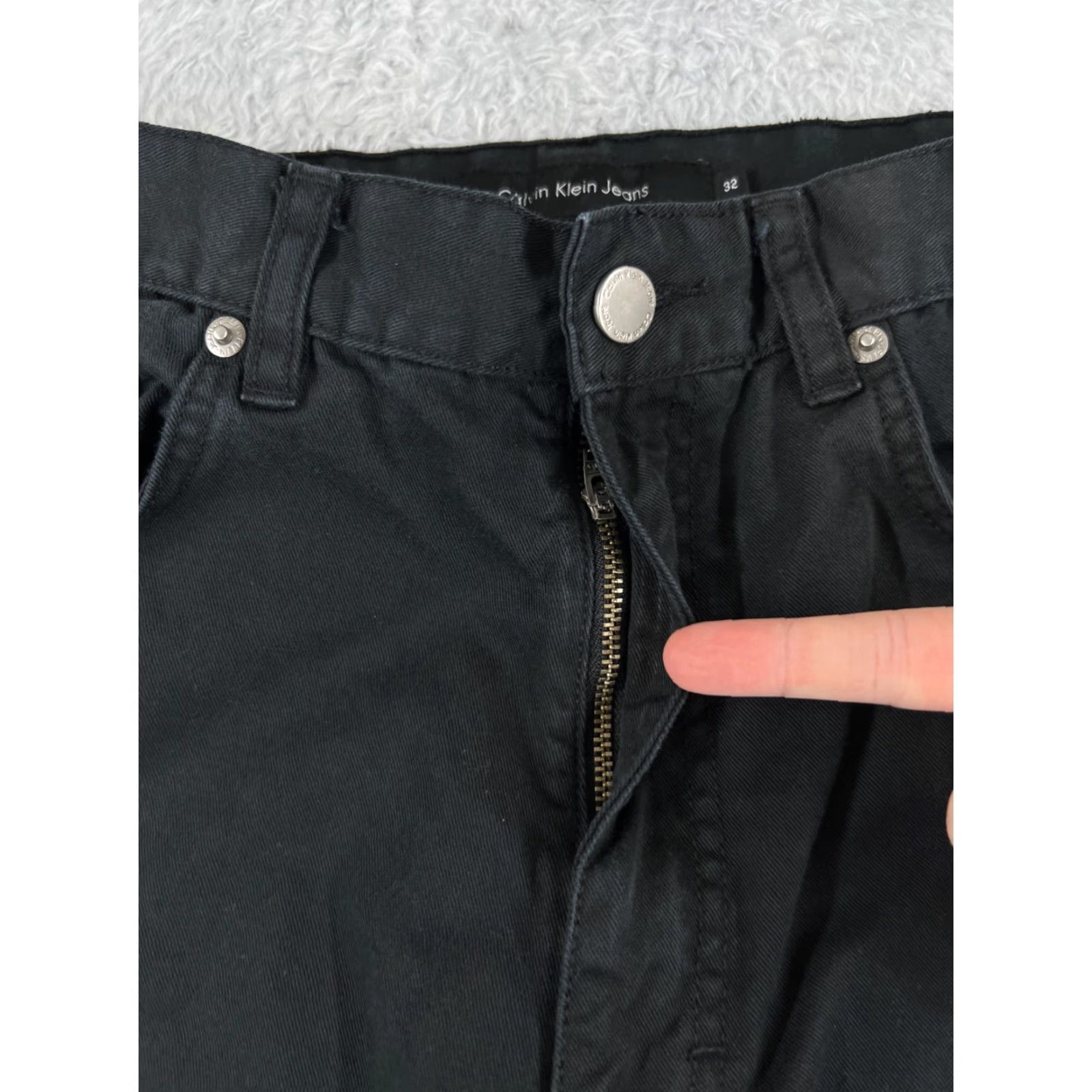 Calvin Klein Calvin Klein Jeans Women Black Denim 32 High Rise Straight Bootcut 5-Pocket Stretch Cotton Denim Pants Regular Size 32 Womens Size 24" / US 00 / IT 34 - 5 Thumbnail
