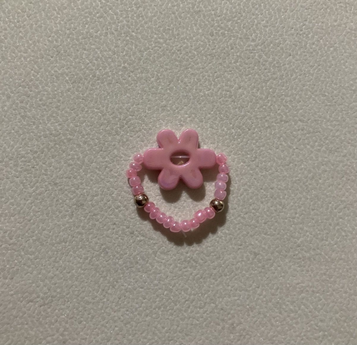 Other Pink groovy flower ring Size ONE SIZE - 1 Preview